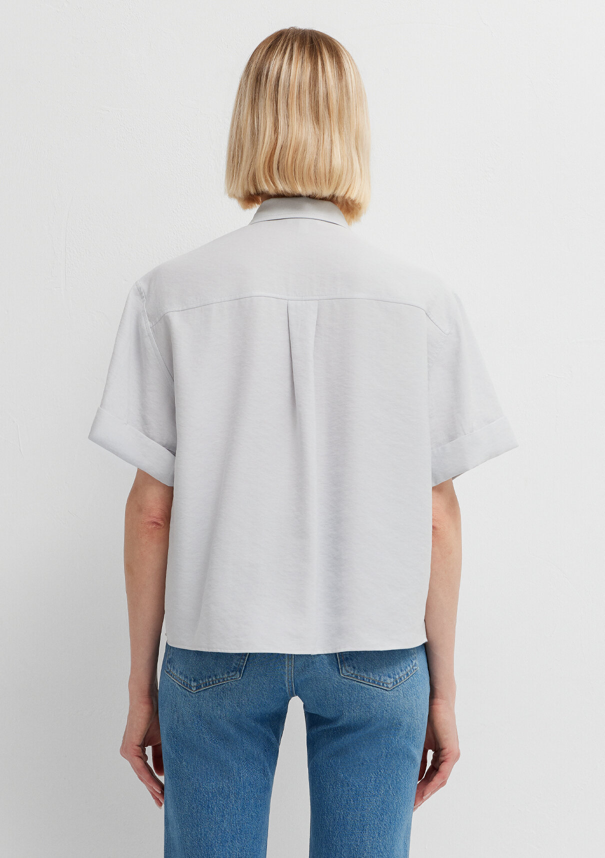 Mavi Modal (Tencel™) Karışımlı Açık Mavi Gömlek görsel 5