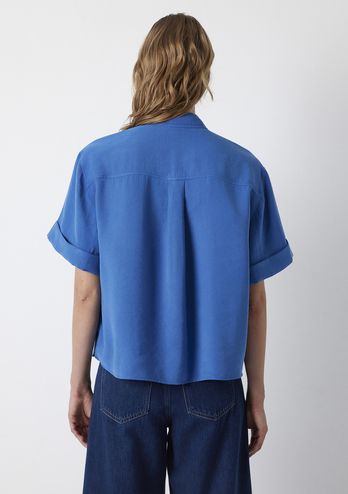 Mavi Modal (Tencel™) Karışımlı Mavi Gömlek görsel 5