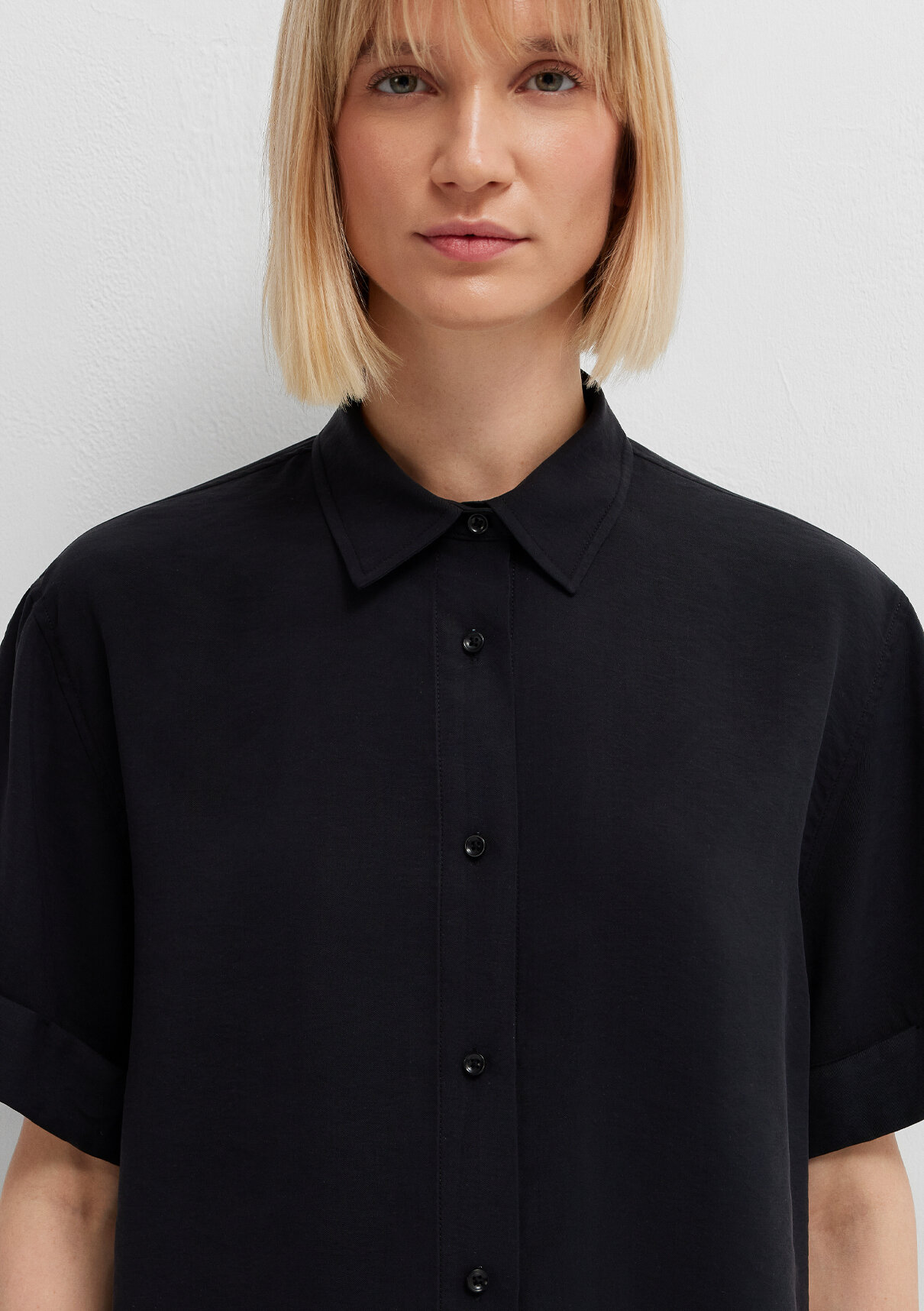 Mavi Modal (Tencel™) Karışımlı Siyah Gömlek görsel 6
