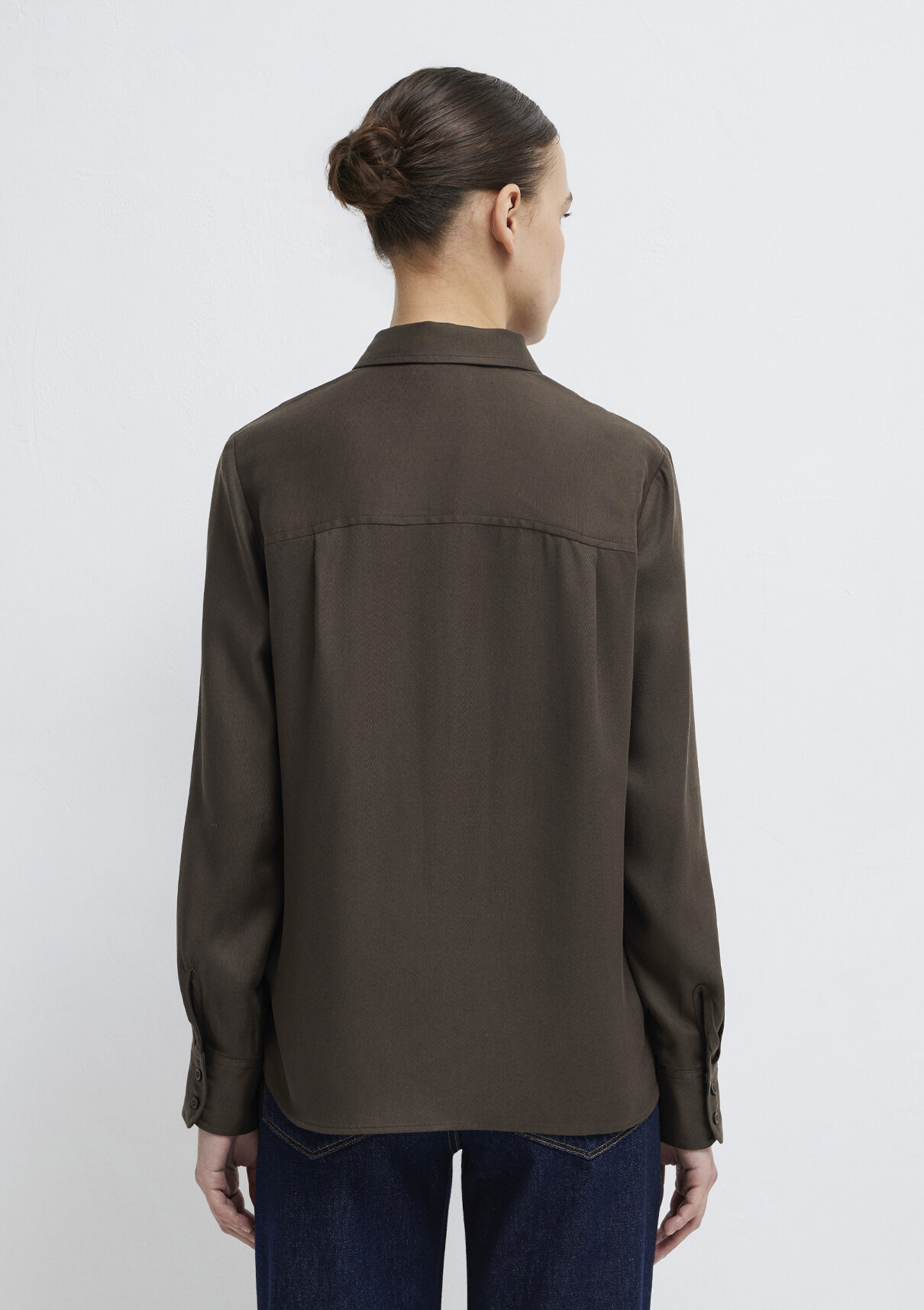 Mavi Haki (TENCEL™) Liyosel Gömlek görsel 6