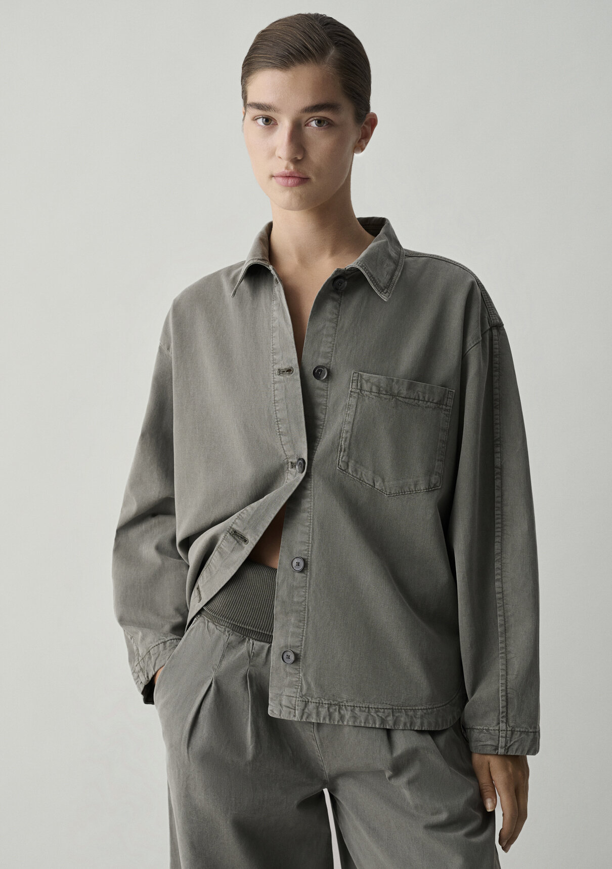 Mavi (Tencel™) Lyocell Karışımlı Gri İnce Ceket