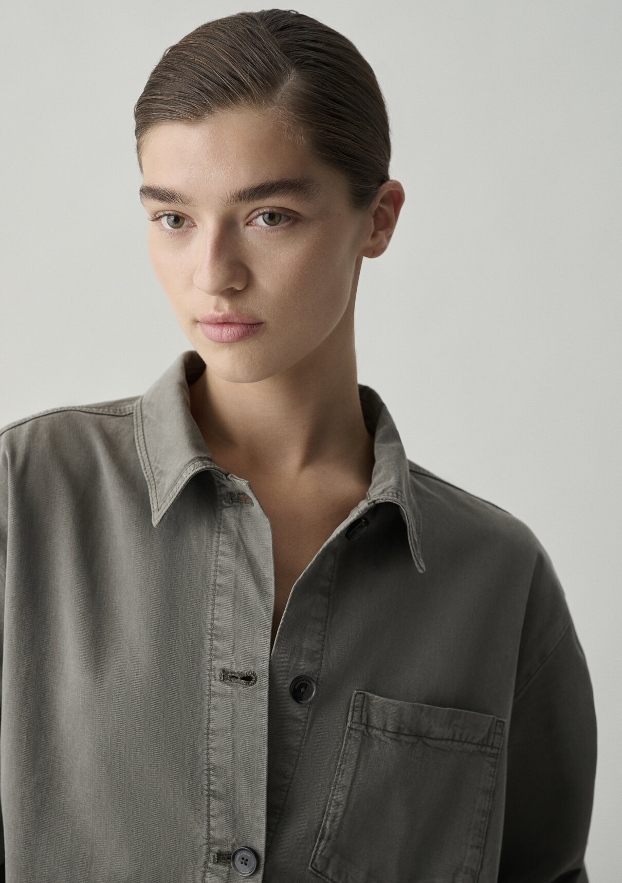 Mavi (Tencel™) Lyocell Karışımlı Gri İnce Ceket görsel 3