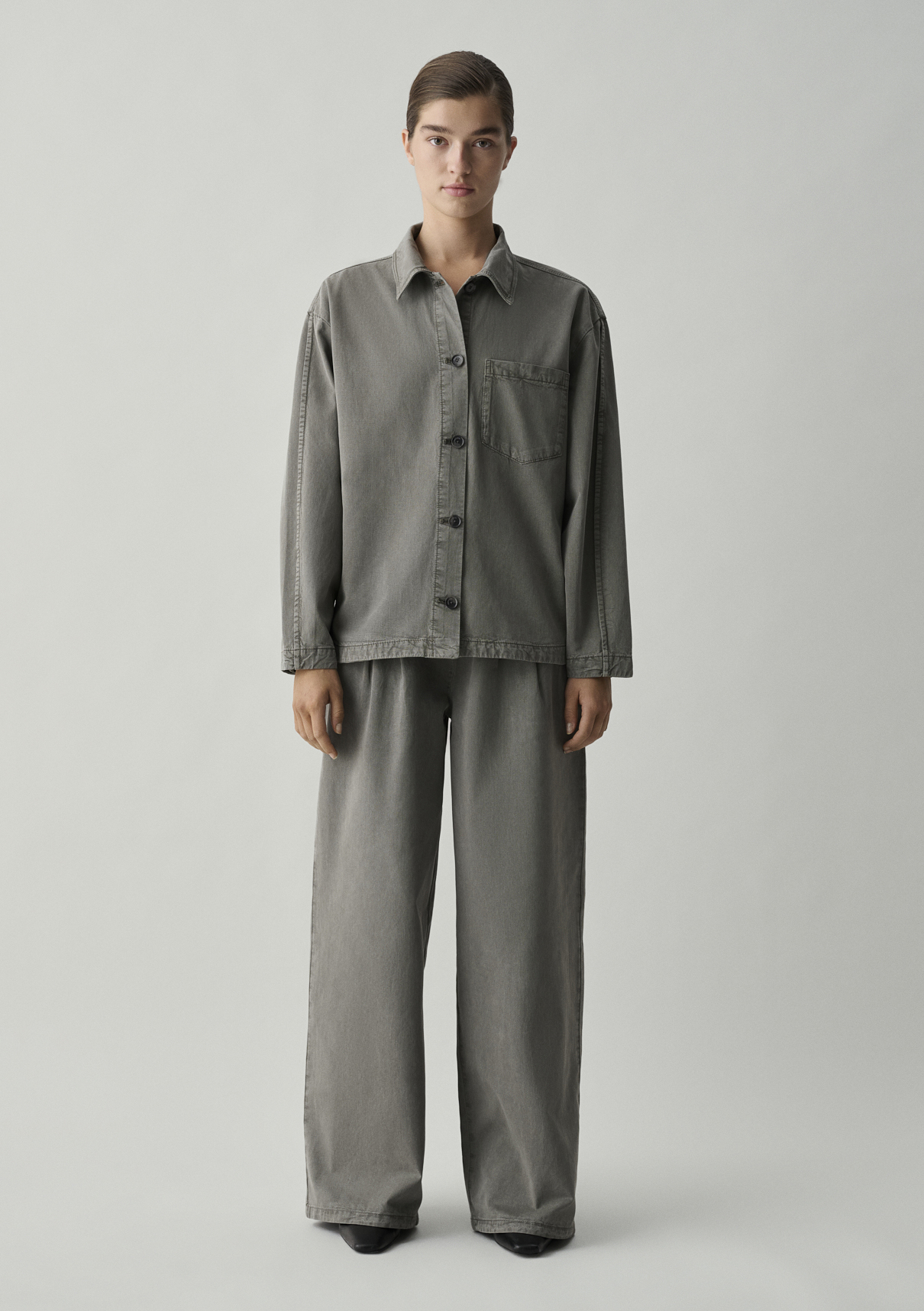Mavi (Tencel™) Lyocell Karışımlı Gri İnce Ceket görsel 4
