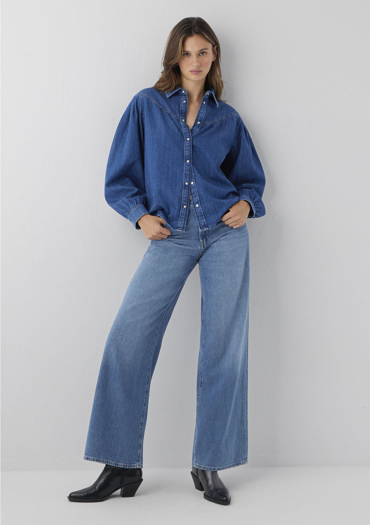 Mavi Iconic Indigo Mavisi Jean Gömlek görsel 2