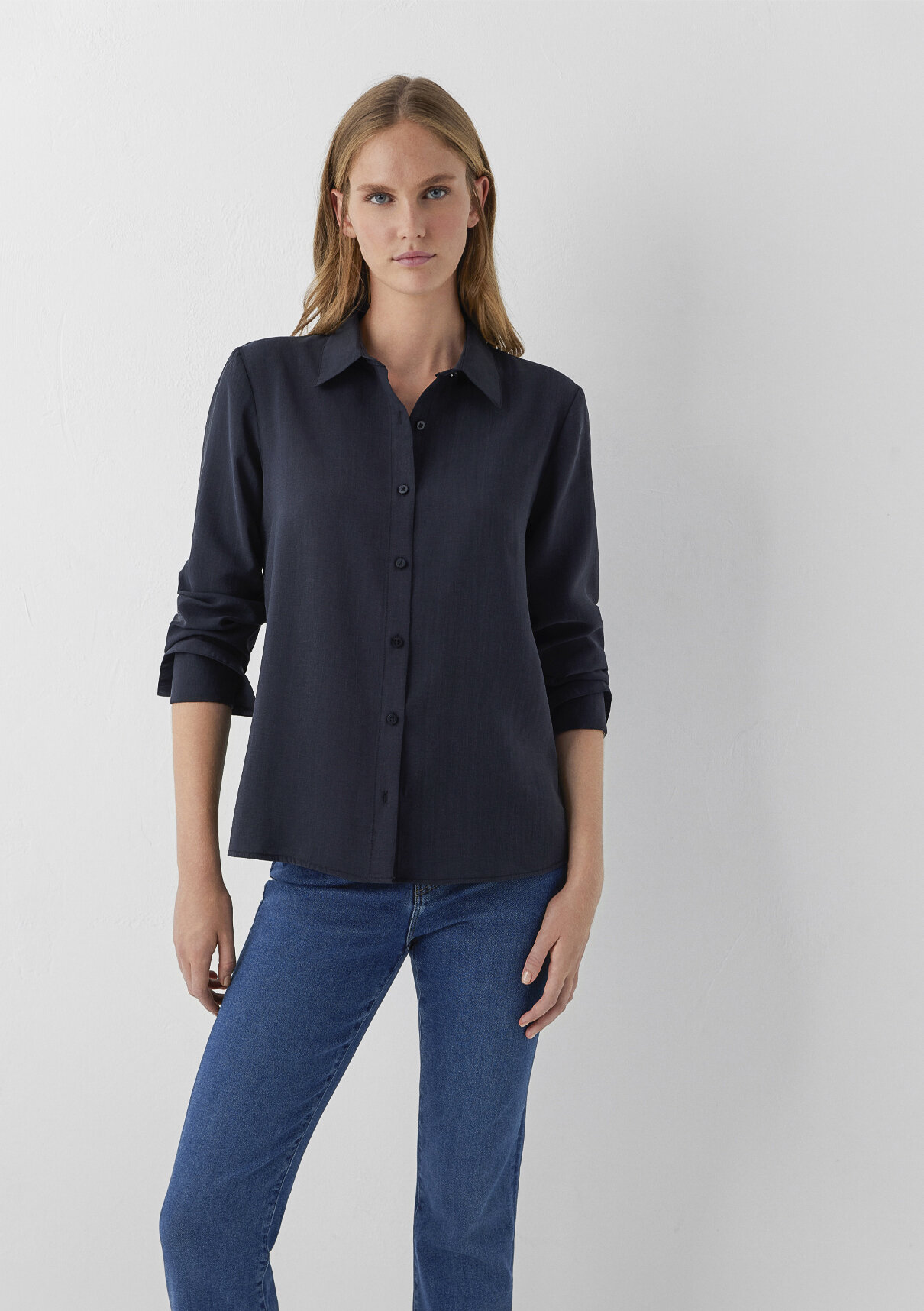 Mavi (Tencel™) Lyocell Karışımlı Antrasit Gömlek görsel 2