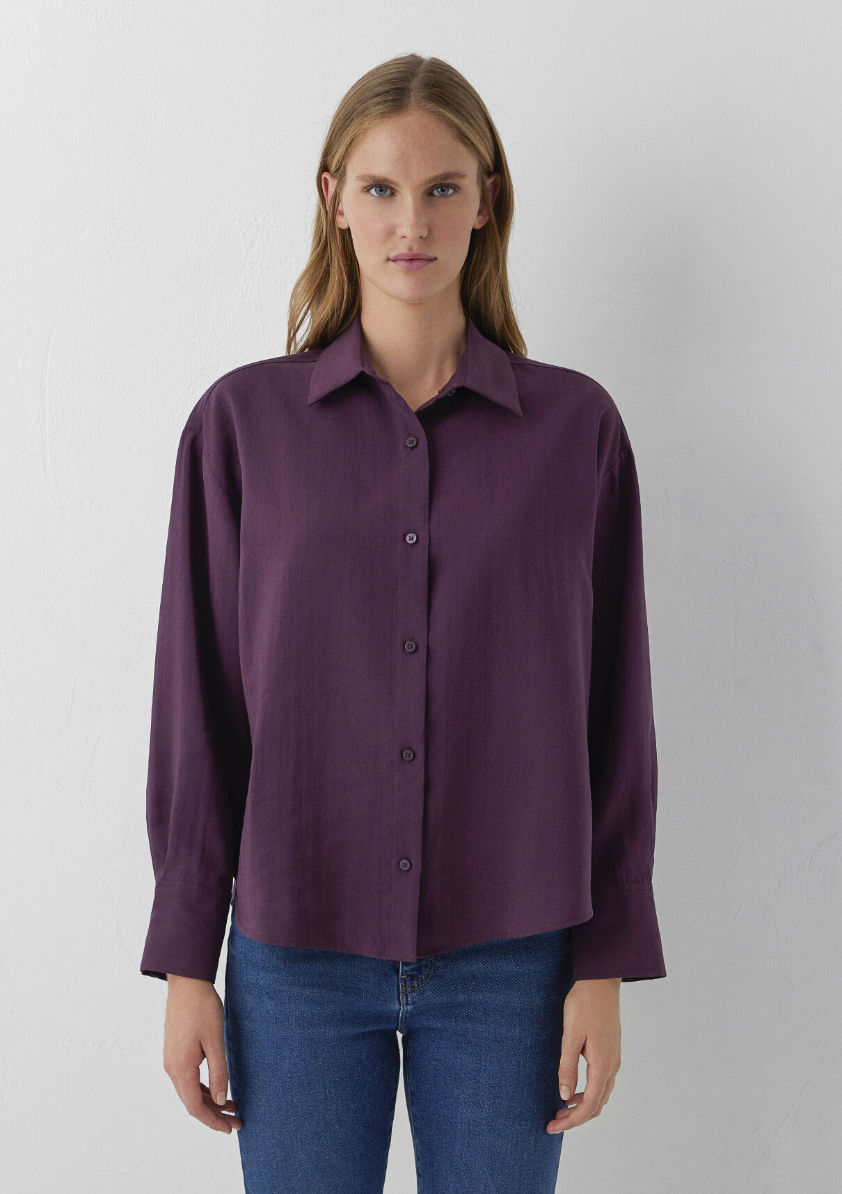 Mavi (Tencel™) Lyocell Karışımlı Mor Gömlek görsel 3