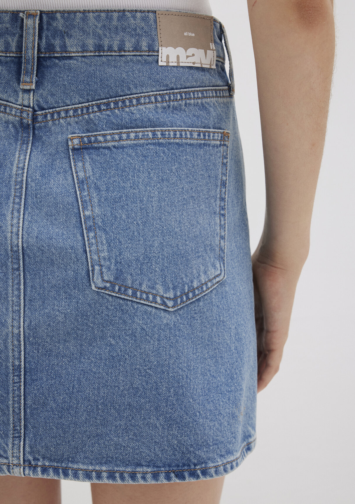 Mavi Bailey Real Blue Gölgeli Indigo Mavisi Jean Etek görsel 8