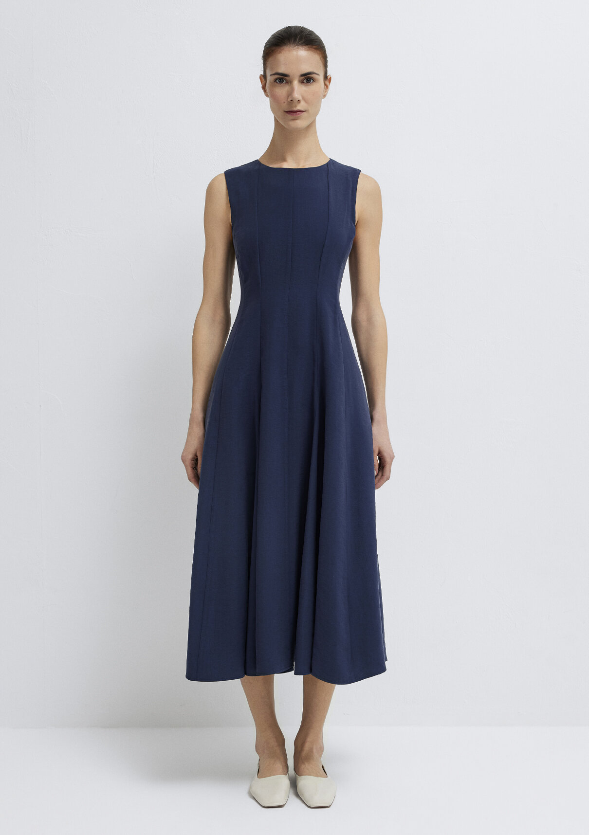 Mavi Lacivert Uzun Elbise görsel 3