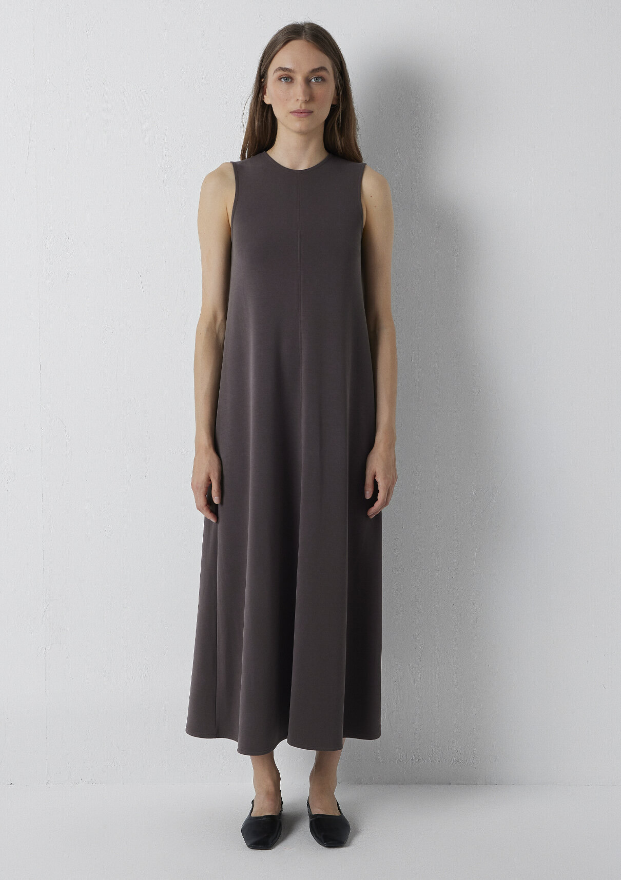 Mavi (Tencel™) Modal Karışımlı Kahverengi Elbise görsel 3