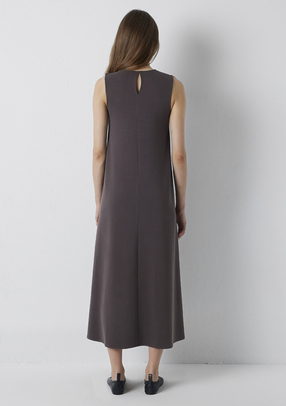Mavi (Tencel™) Modal Karışımlı Kahverengi Elbise görsel 5