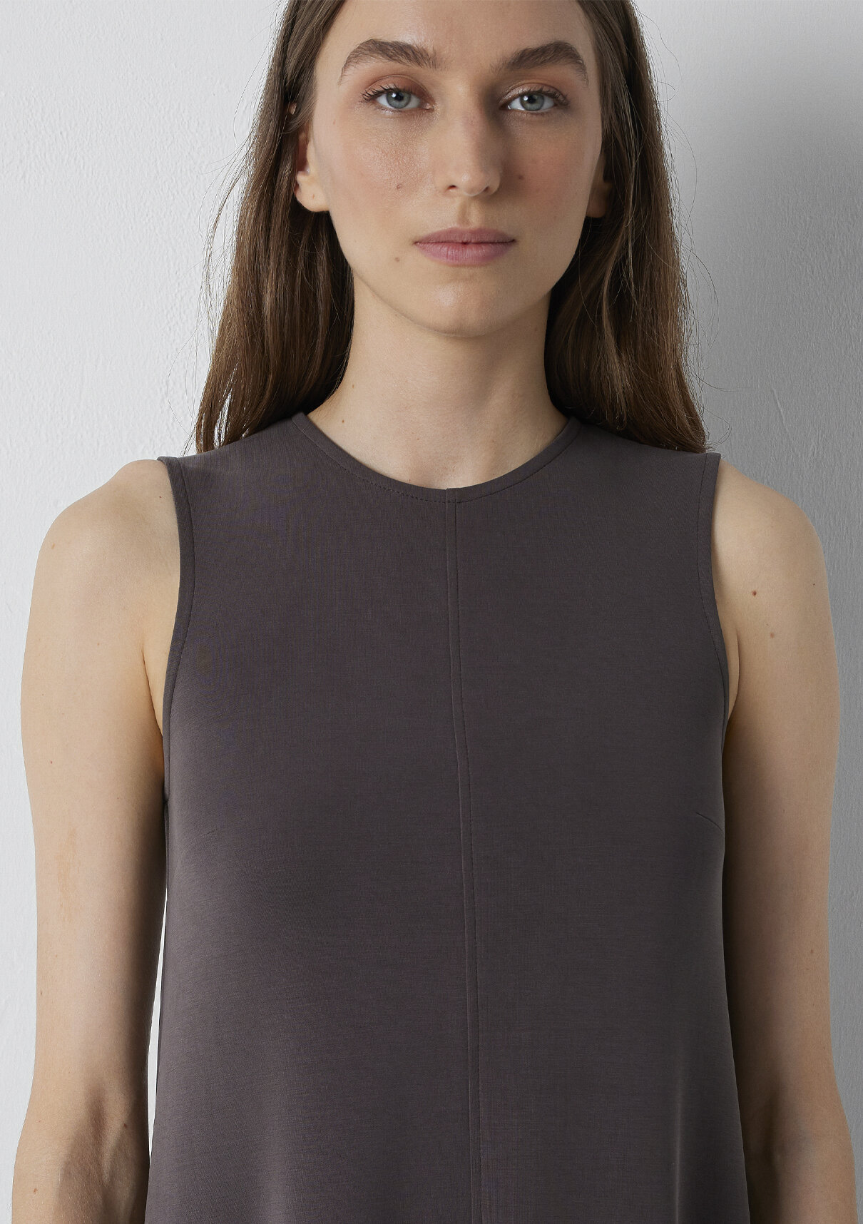 Mavi (Tencel™) Modal Karışımlı Kahverengi Elbise görsel 6
