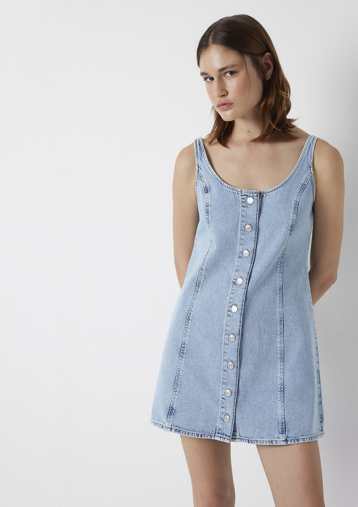 Mavi Classic Denim Buz Mavisi Jean Elbise görsel 3