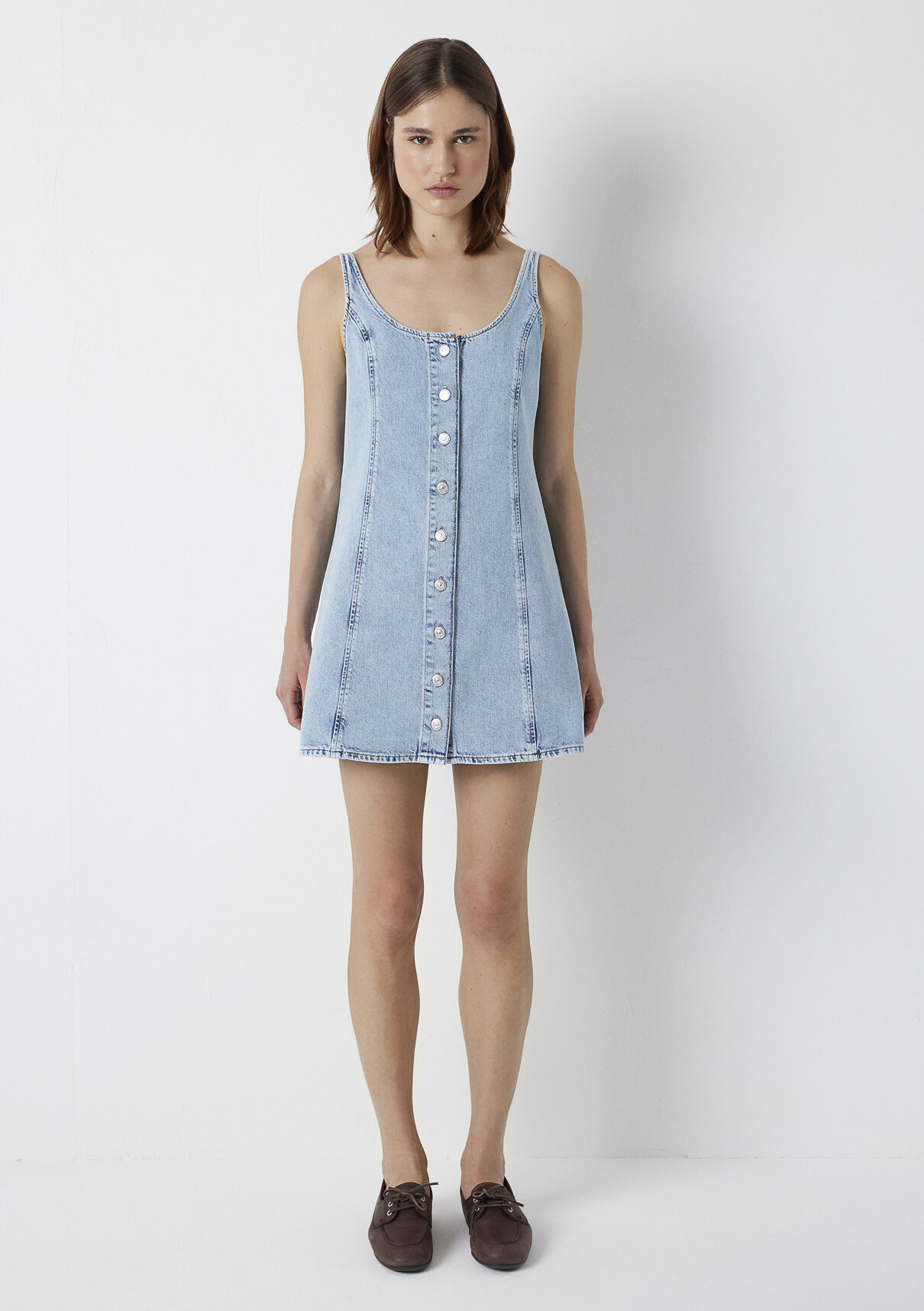 Mavi Classic Denim Buz Mavisi Jean Elbise görsel 4
