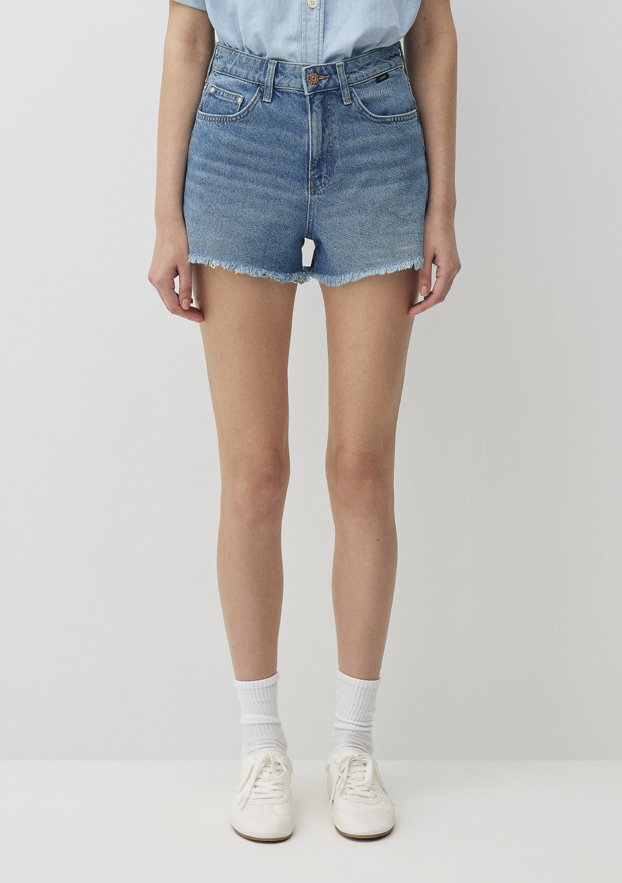 Mavi Cherry 90lar Gölgeli Indigo Mavisi Jean Şort görsel 4