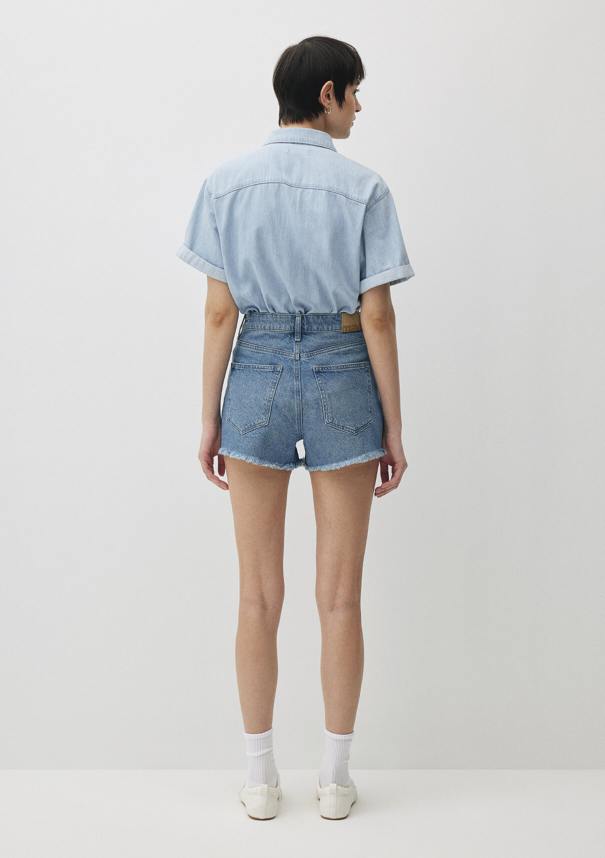 Mavi Cherry 90lar Gölgeli Indigo Mavisi Jean Şort görsel 5