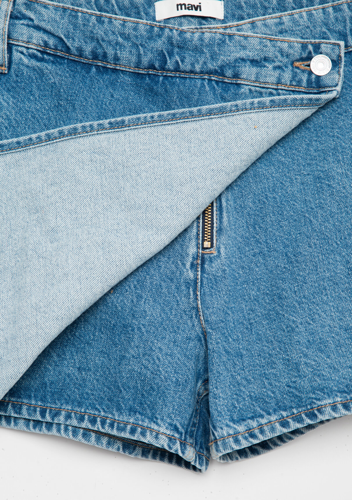 Mavi 90lar Indigo Mavisi Jean Şort görsel 7
