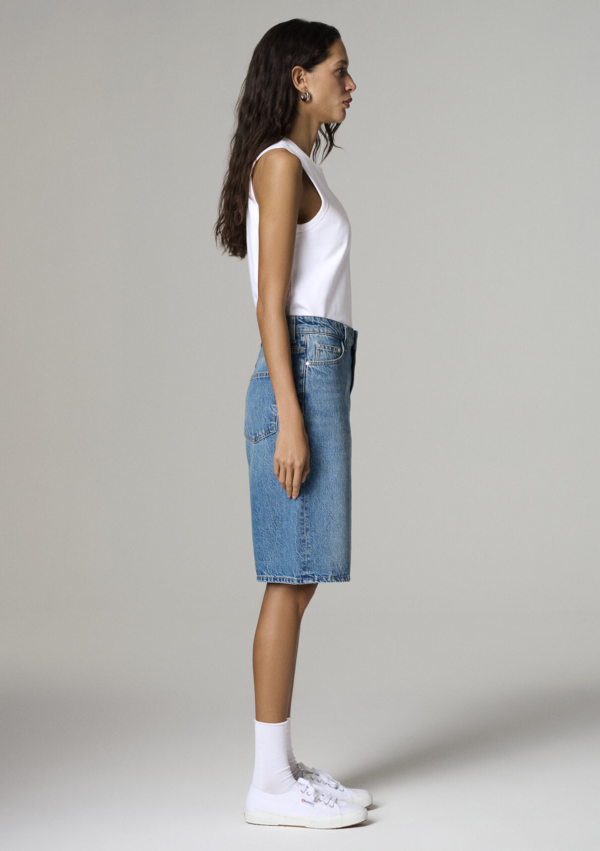 Mavi Real Blue Vintage Indigo Mavisi Jean Şort görsel 7
