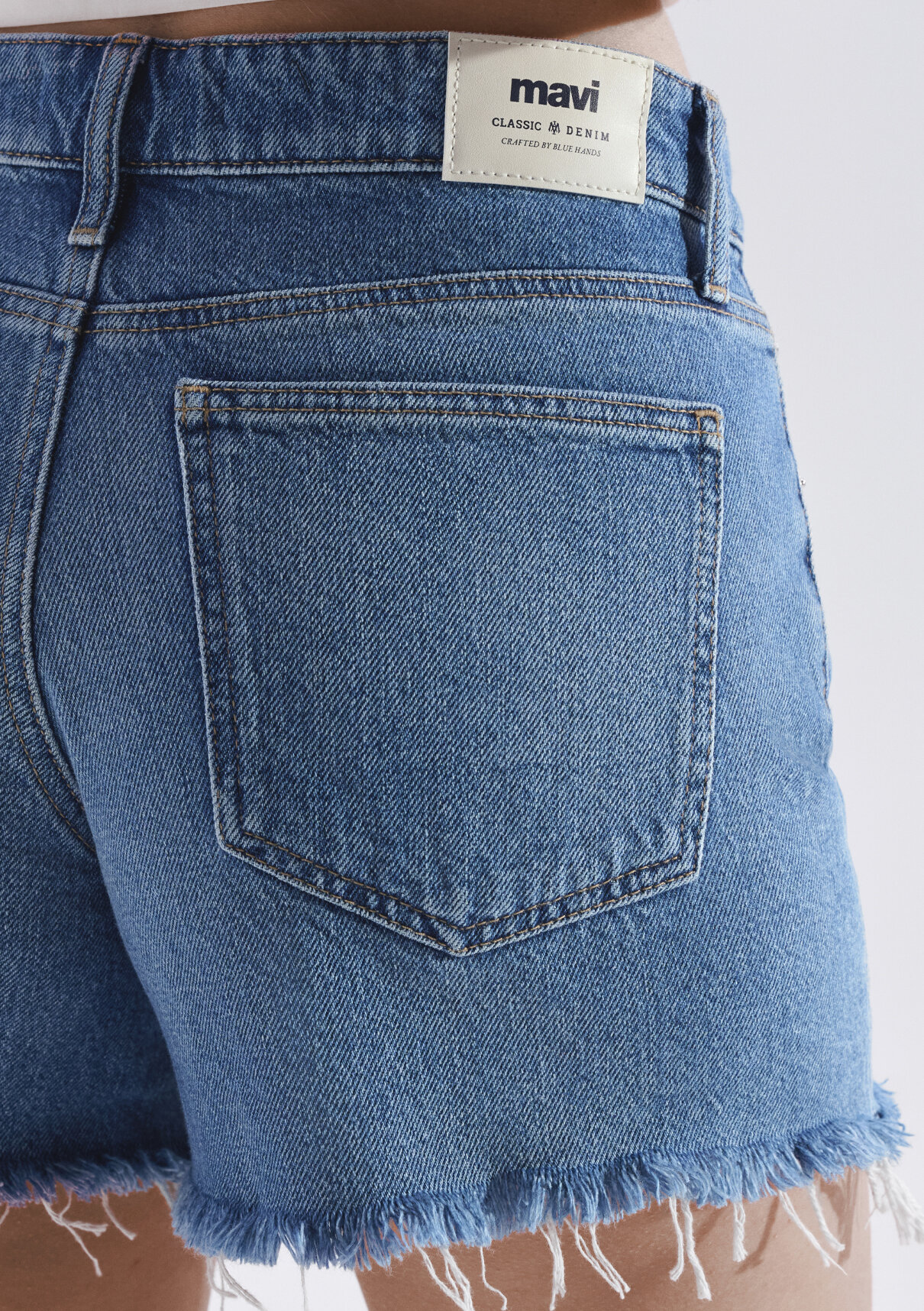 Mavi TAYLOR SHORT Classic Denim Koyu Mavi Jean Şort görsel 8
