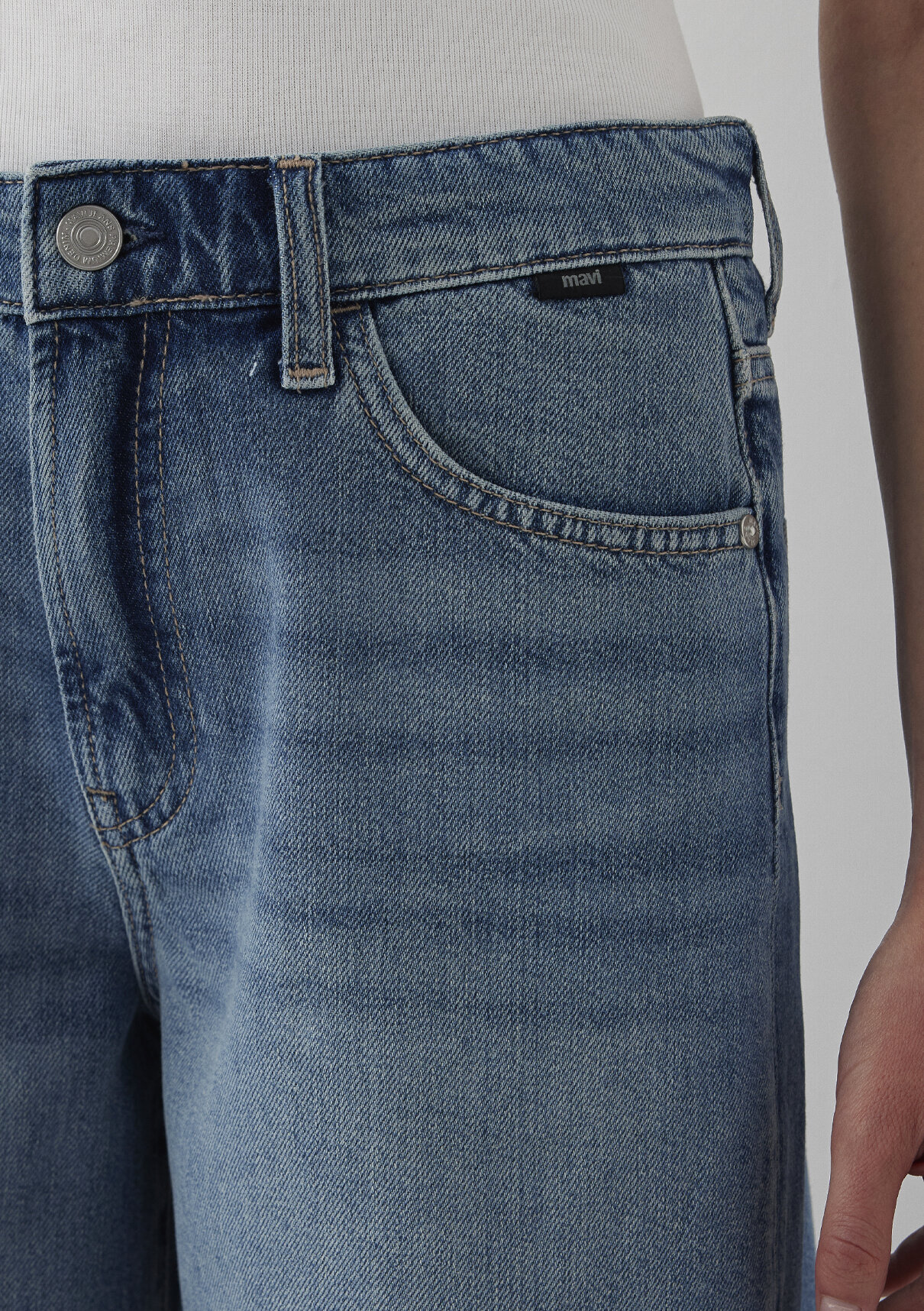 Mavi SIENA SHORT Classic Denim Vintage Indigo Mavisi Jean Şort görsel 8
