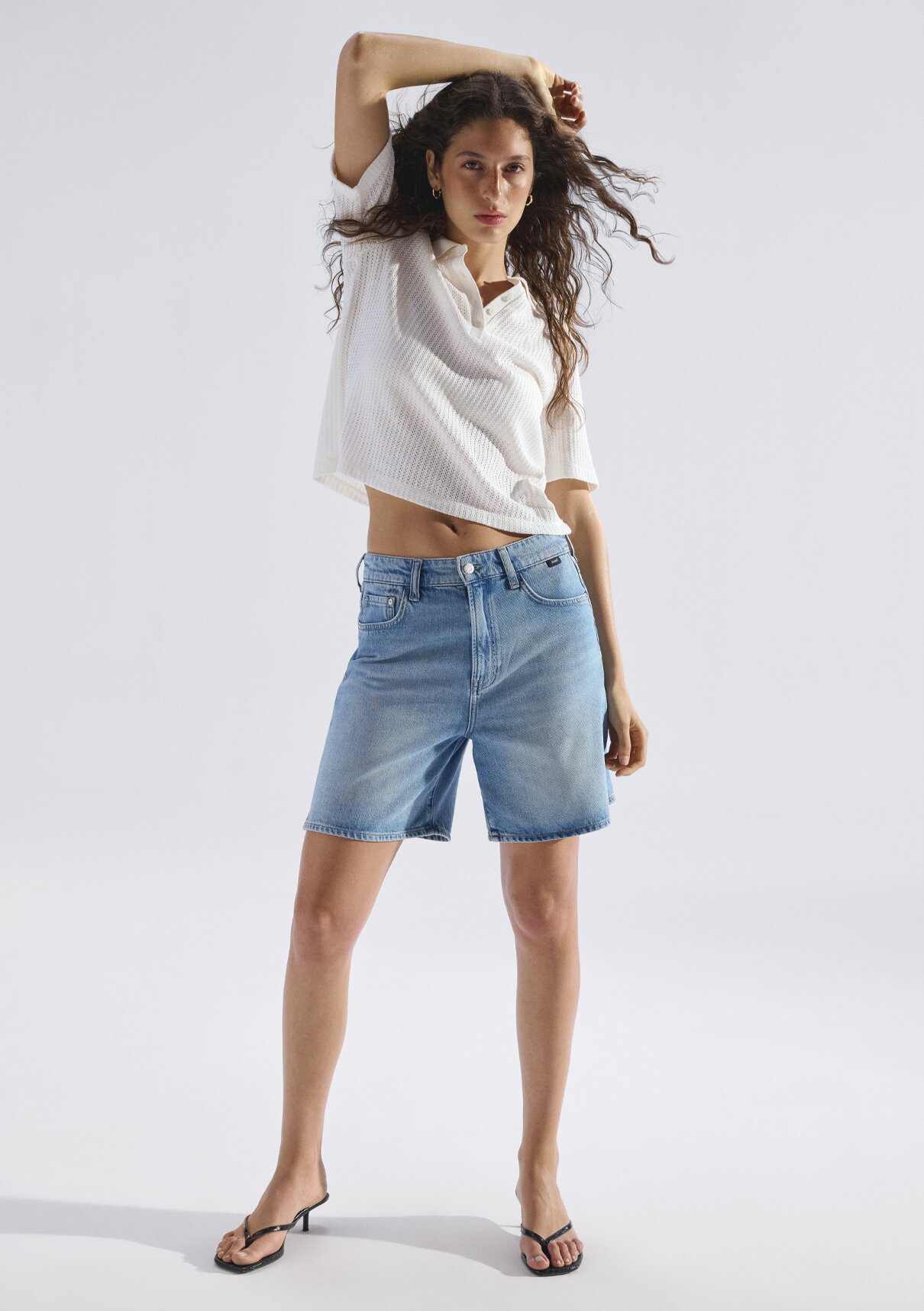 Mavi SIENA SHORT Classic Denim Vintage Açık Mavi Jean Şort