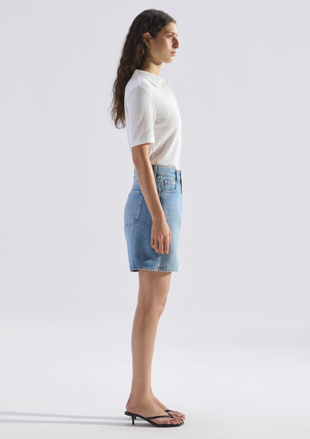 Mavi SIENA SHORT Classic Denim Vintage Açık Mavi Jean Şort görsel 6