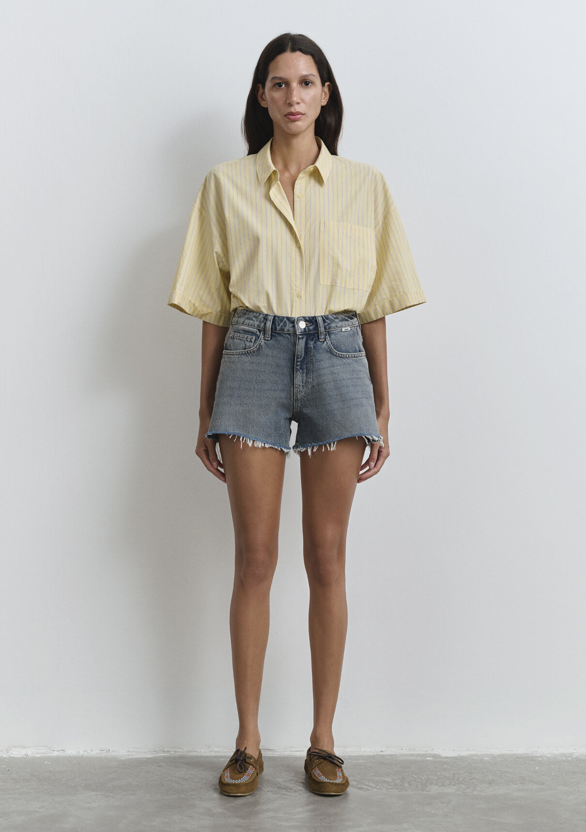 Mavi Rosie 90lar Puslu Indigo Mavisi Jean Şort görsel 3