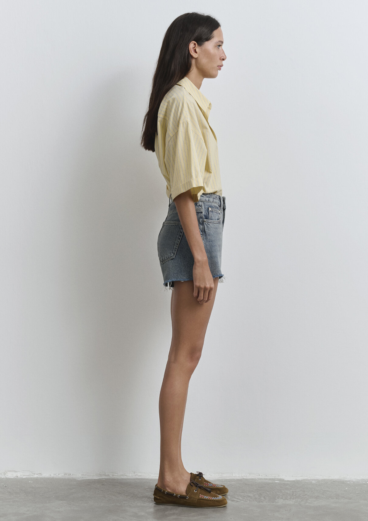 Mavi Rosie 90lar Puslu Indigo Mavisi Jean Şort görsel 6