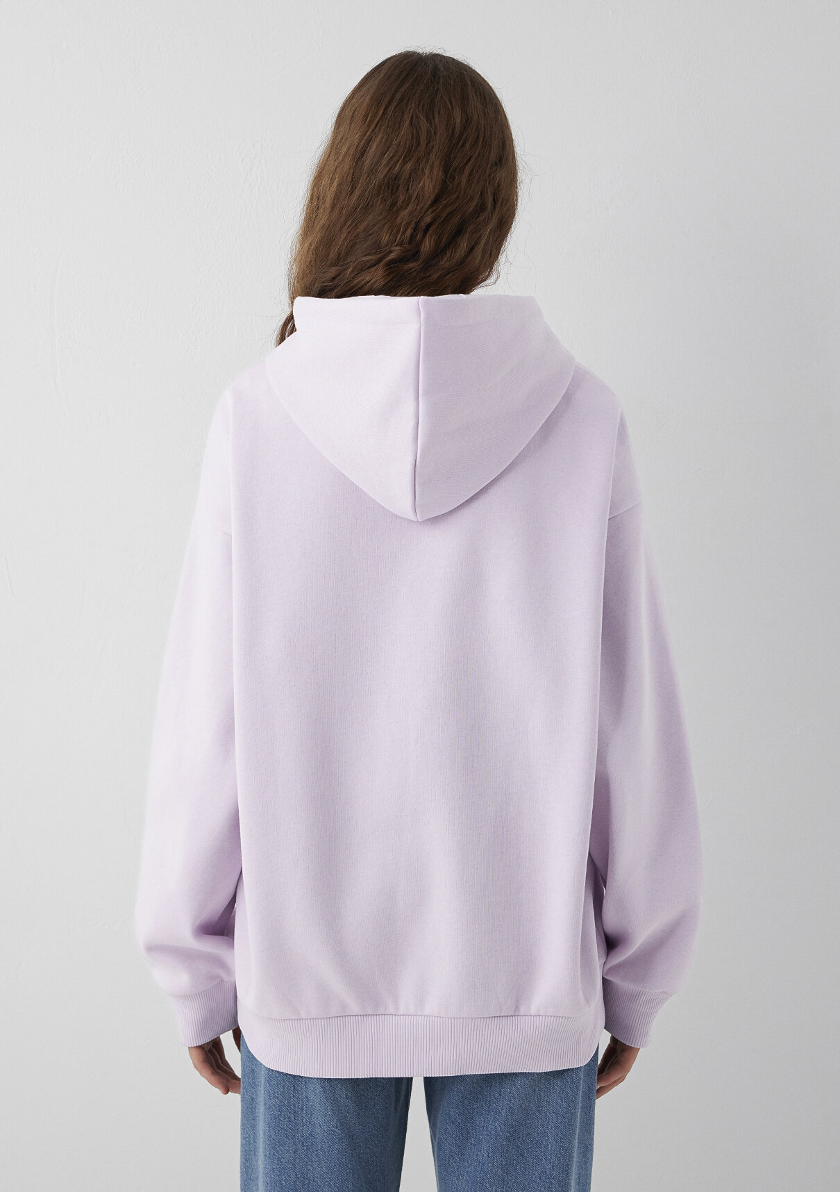 Mavi Logo Baskılı Kapüşonlu Lila Sweatshirt görsel 5