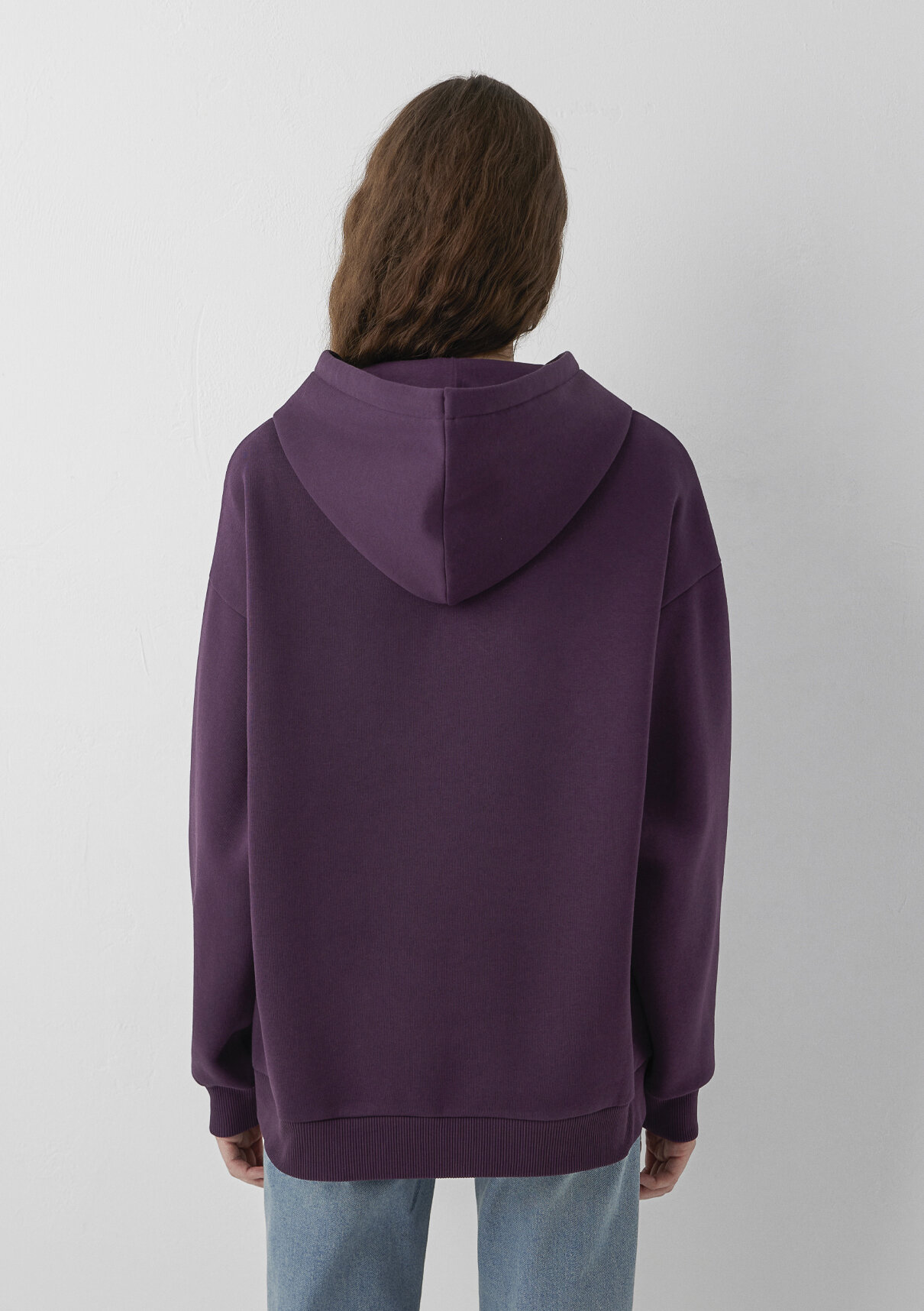 Mavi Logo Baskılı Kapüşonlu Mor Sweatshirt görsel 5