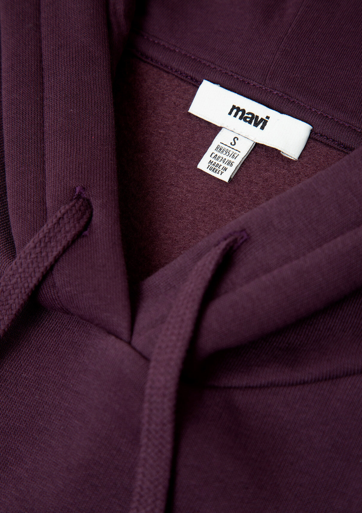 Mavi Logo Baskılı Kapüşonlu Mor Sweatshirt görsel 8