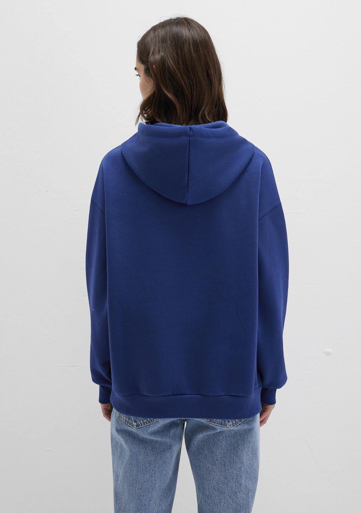 Mavi Logo Baskılı Kapüşonlu Lacivert Sweatshirt görsel 5