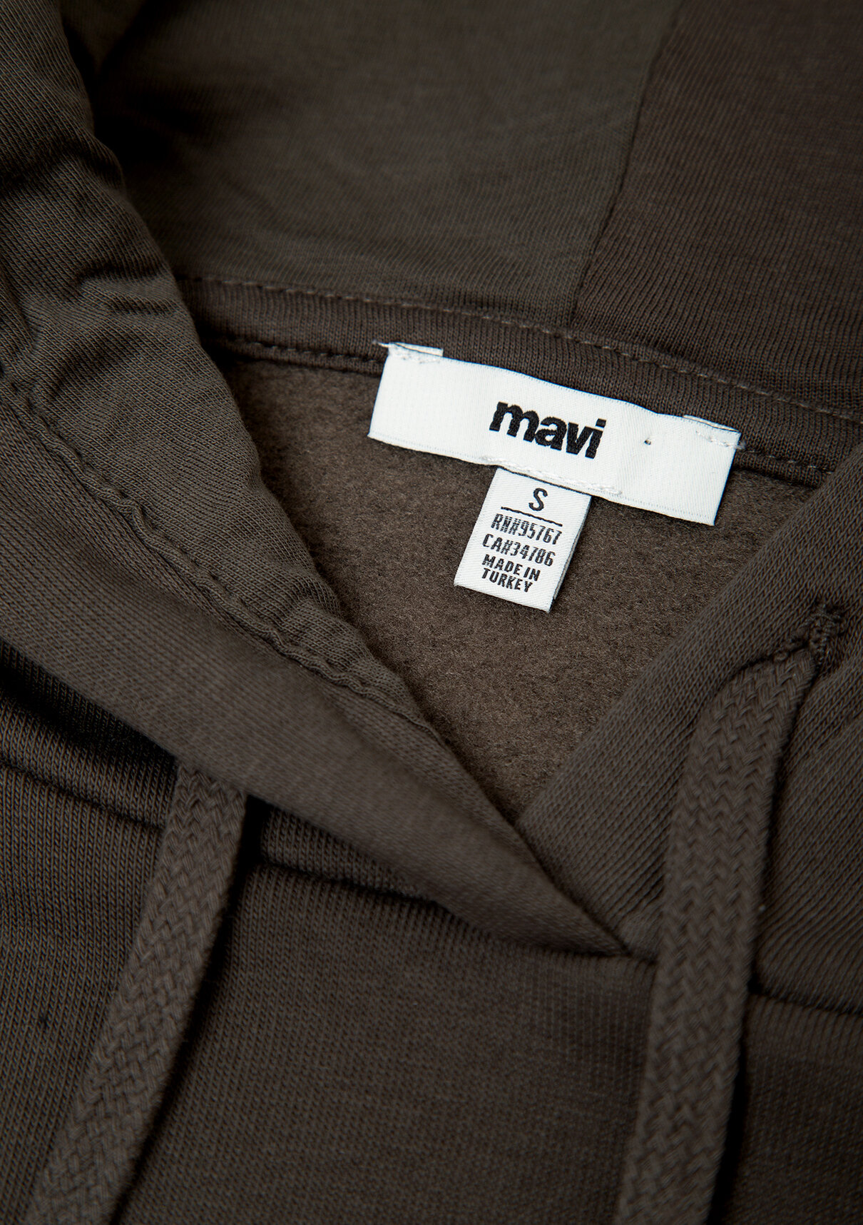 Mavi Logo Baskılı Kapüşonlu Haki Sweatshirt görsel 8