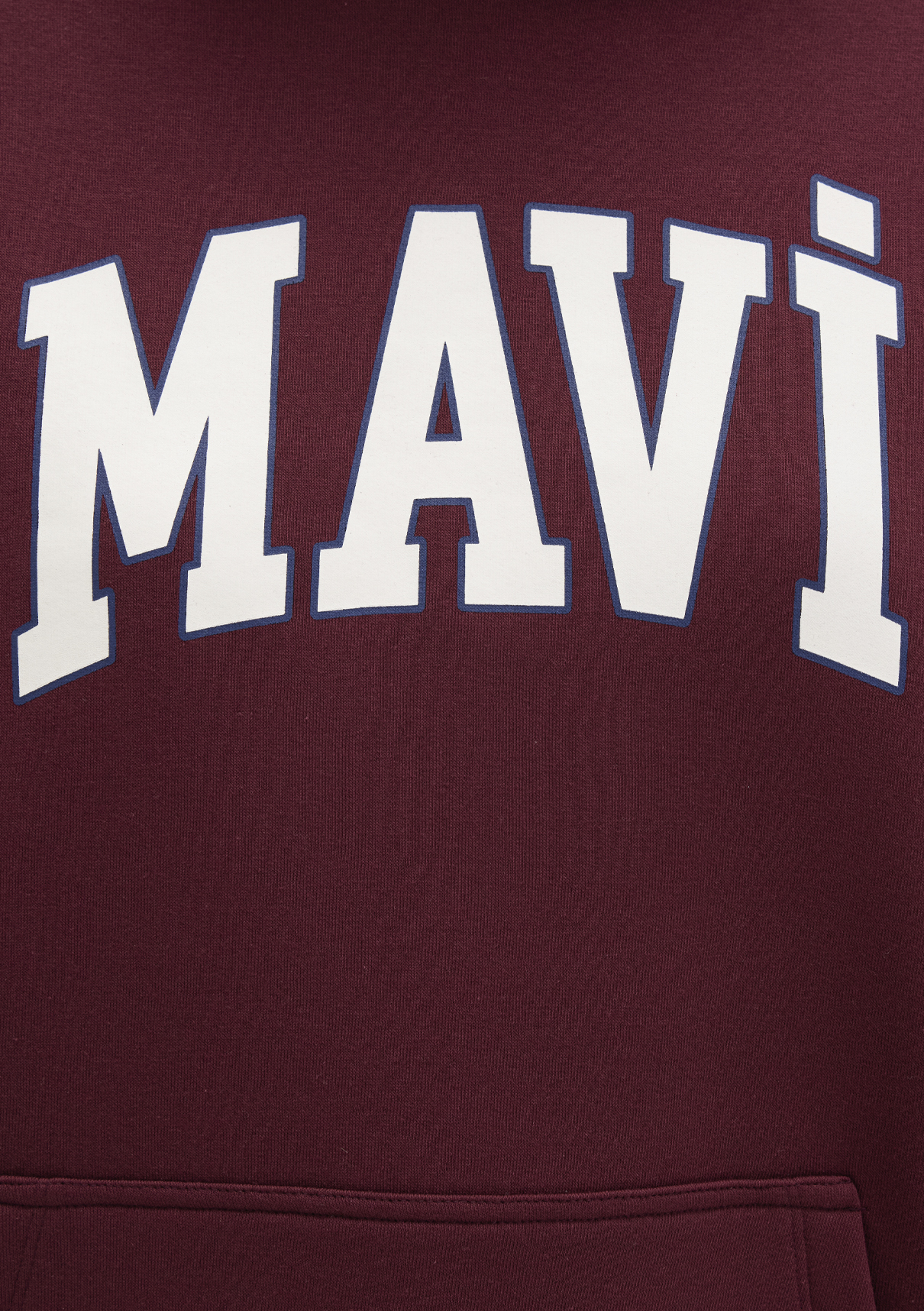 Mavi Logo Baskılı Kapüşonlu Bordo Sweatshirt görsel 7