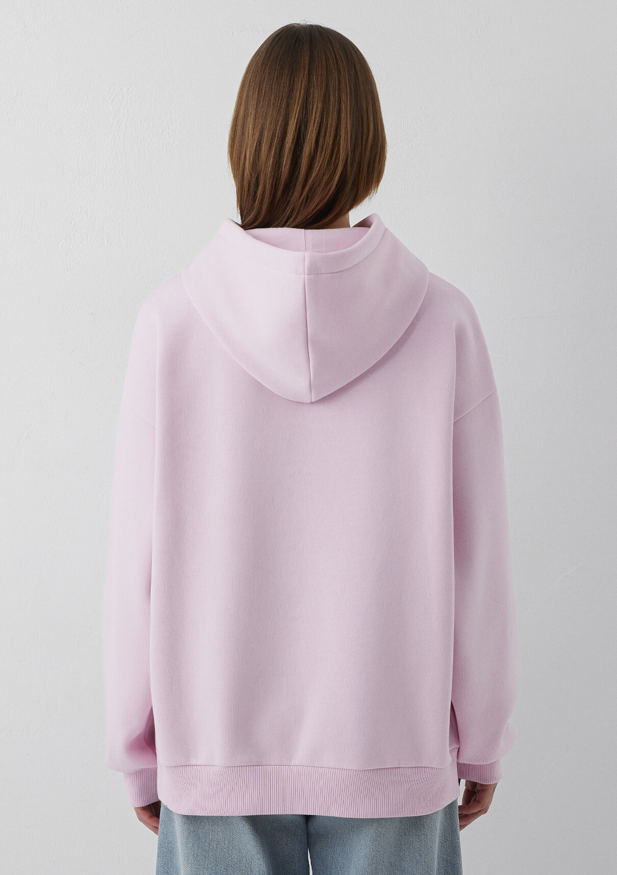 Mavi Logo Baskılı Kapüşonlu Pembe Sweatshirt görsel 6