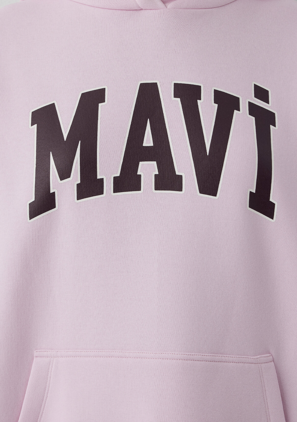 Mavi Logo Baskılı Kapüşonlu Pembe Sweatshirt görsel 8