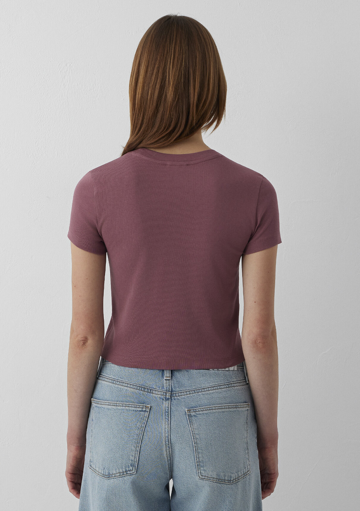Mavi Pembe Basic Crop Tişört görsel 5