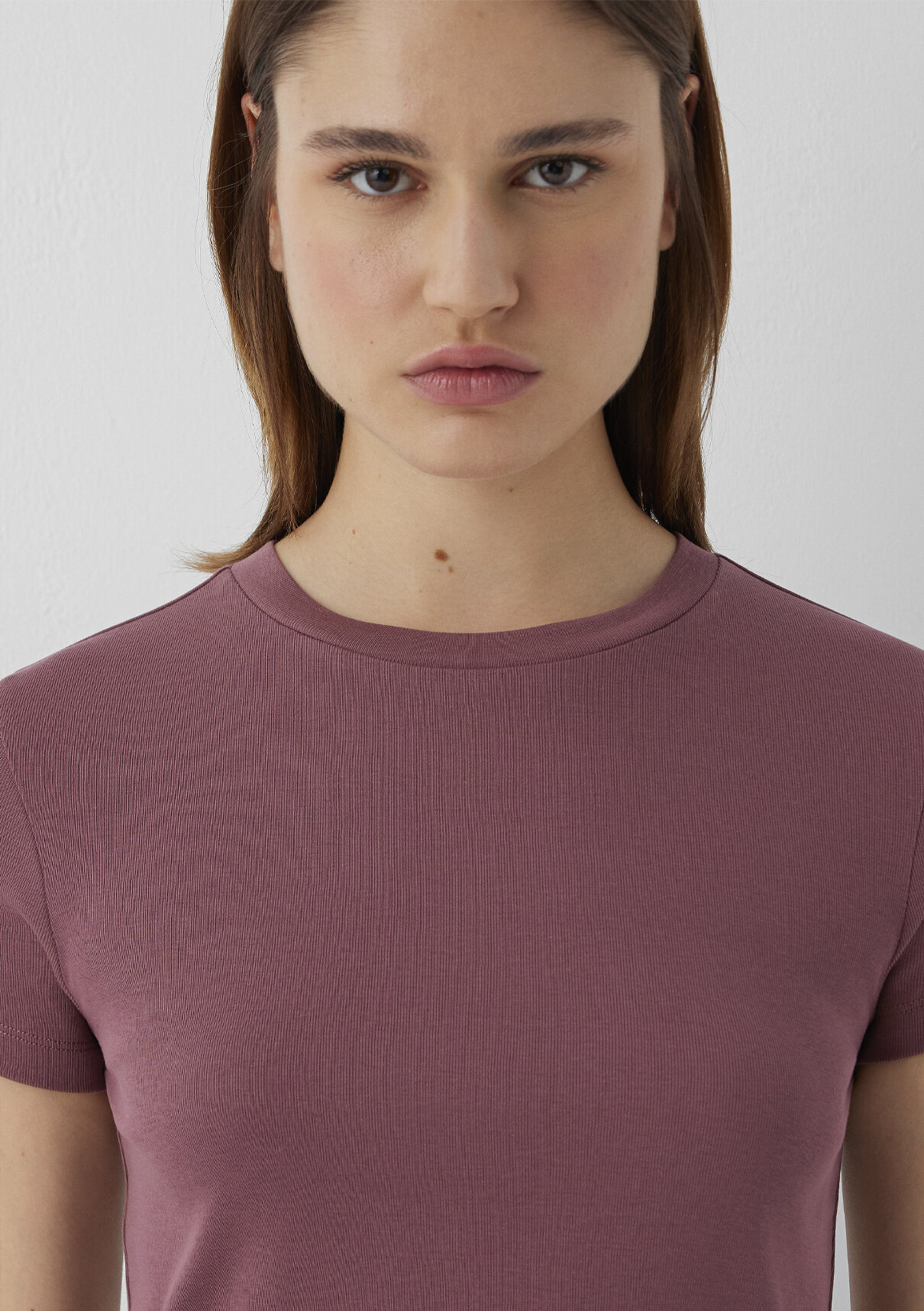 Mavi Pembe Basic Crop Tişört görsel 6