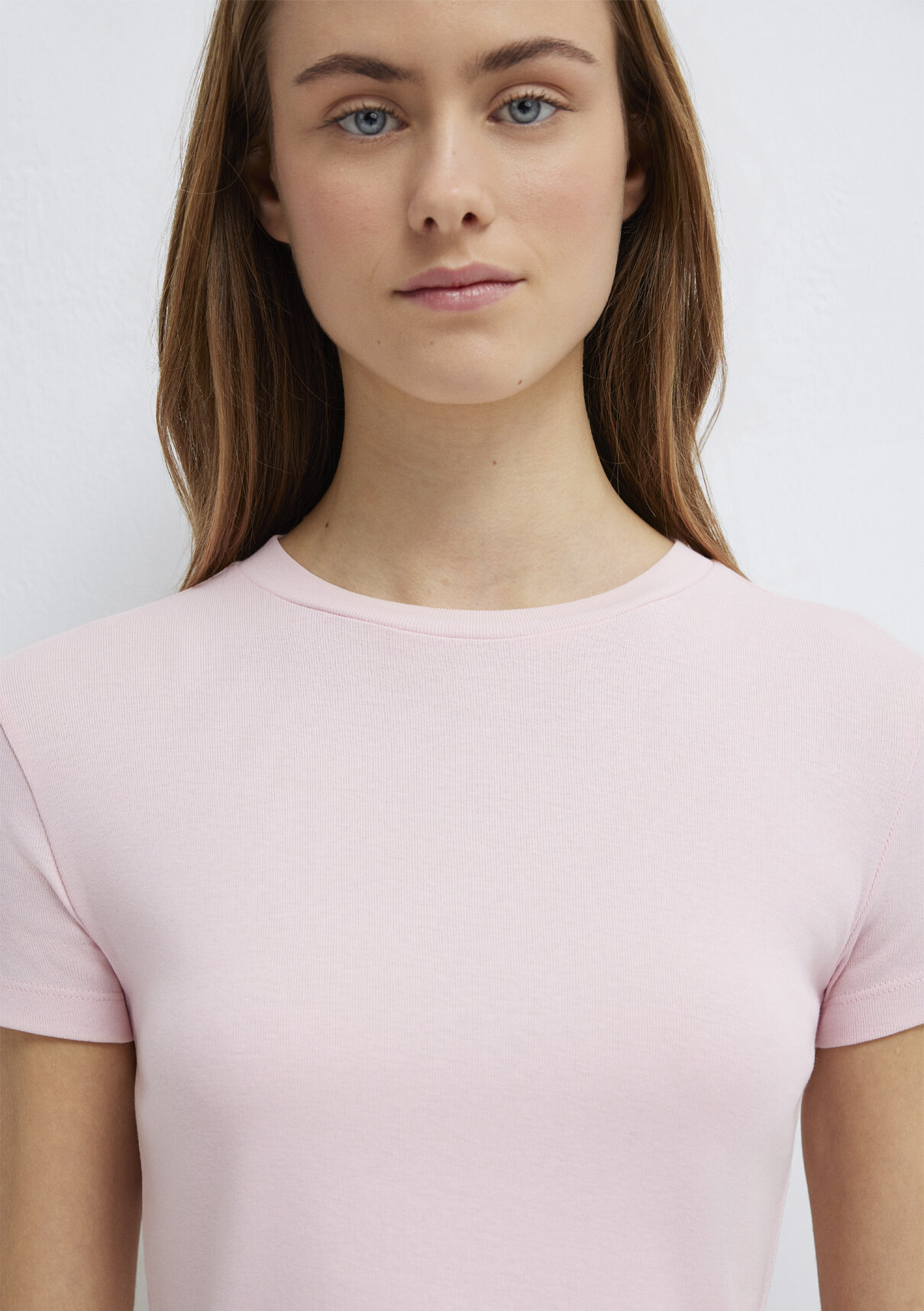 Mavi Pembe Basic Crop Tişört görsel 7