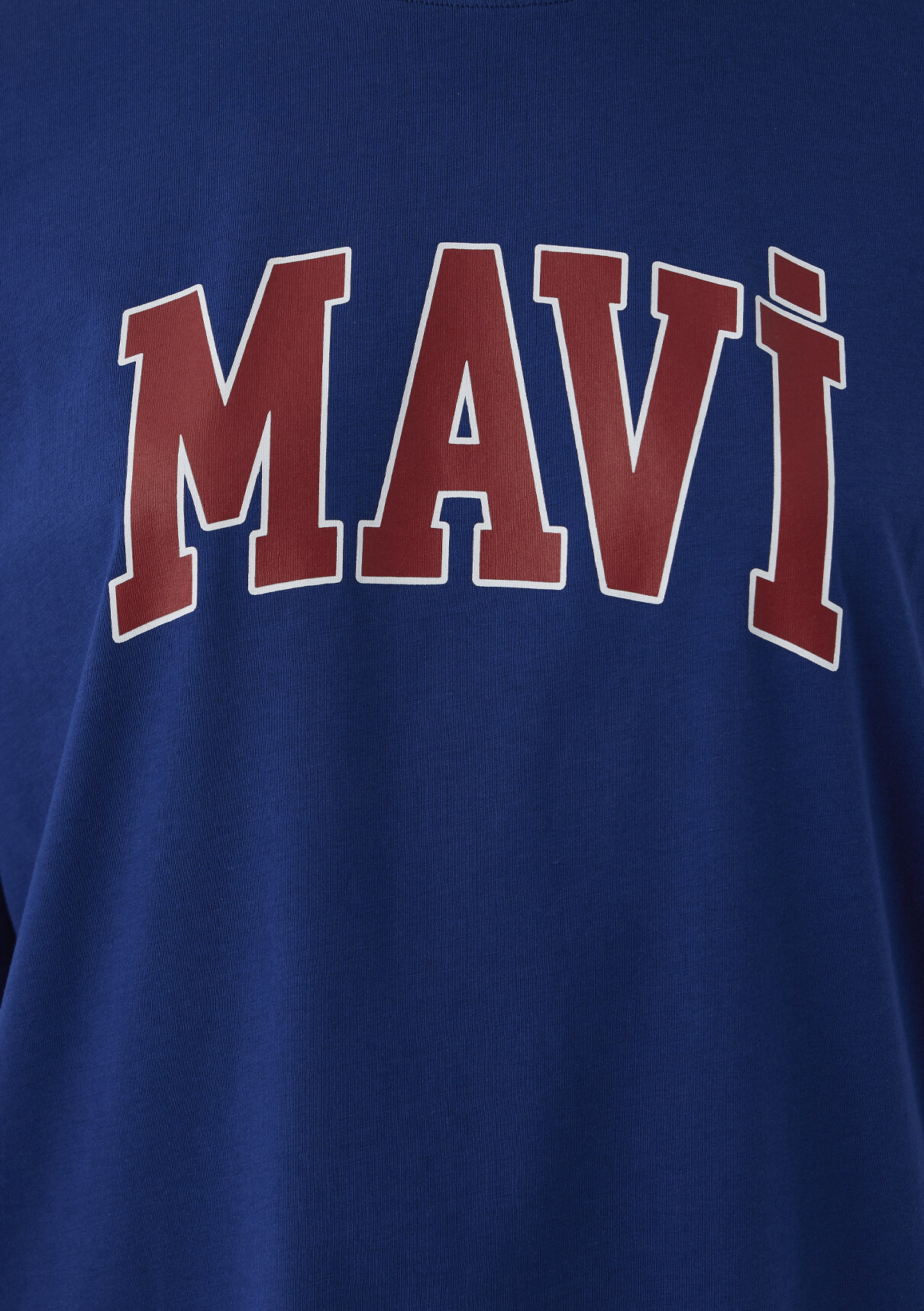 Mavi Logo Baskılı Mavi Tişört görsel 7