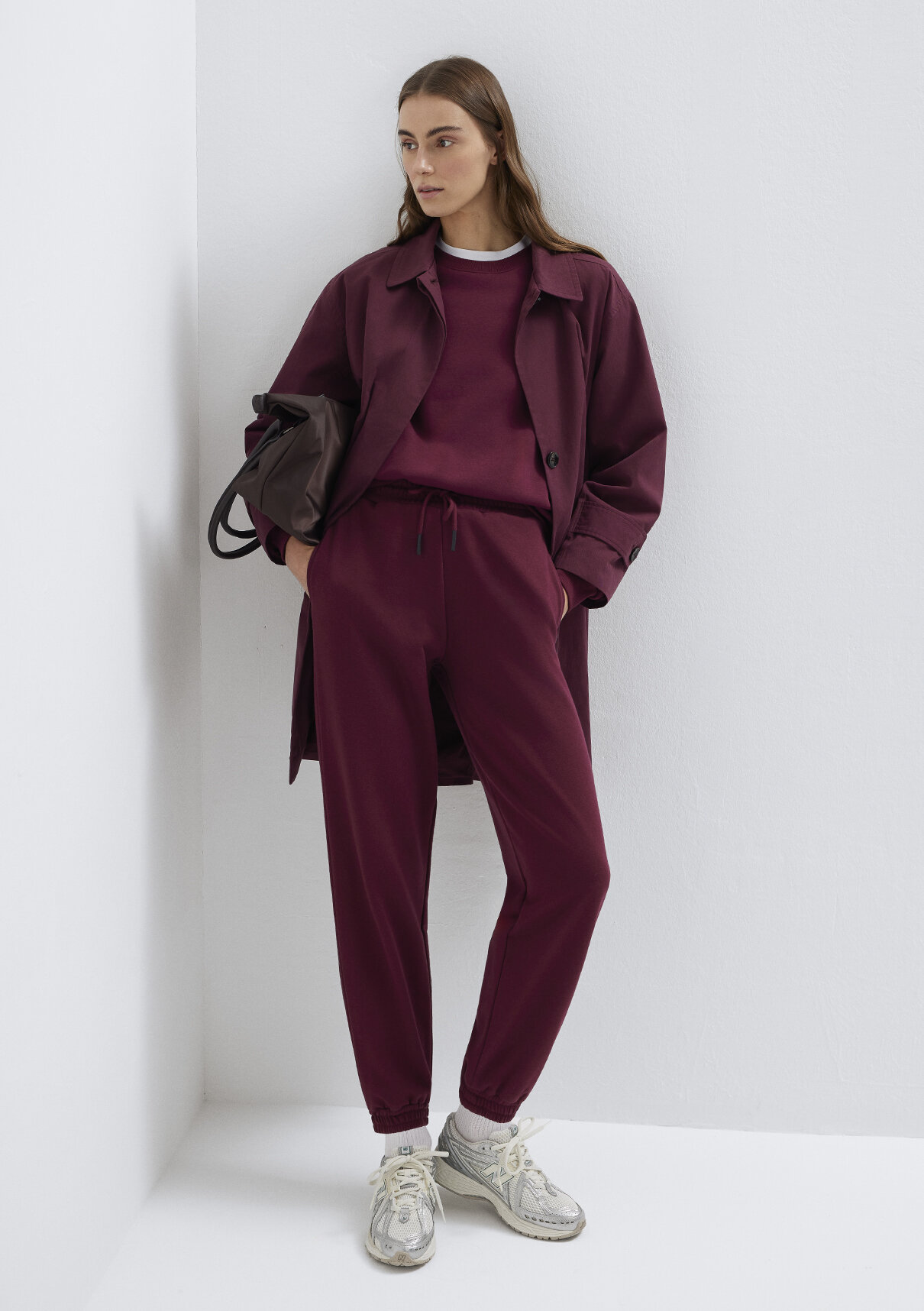 Mavi Bordo Basic Eşofman Altı