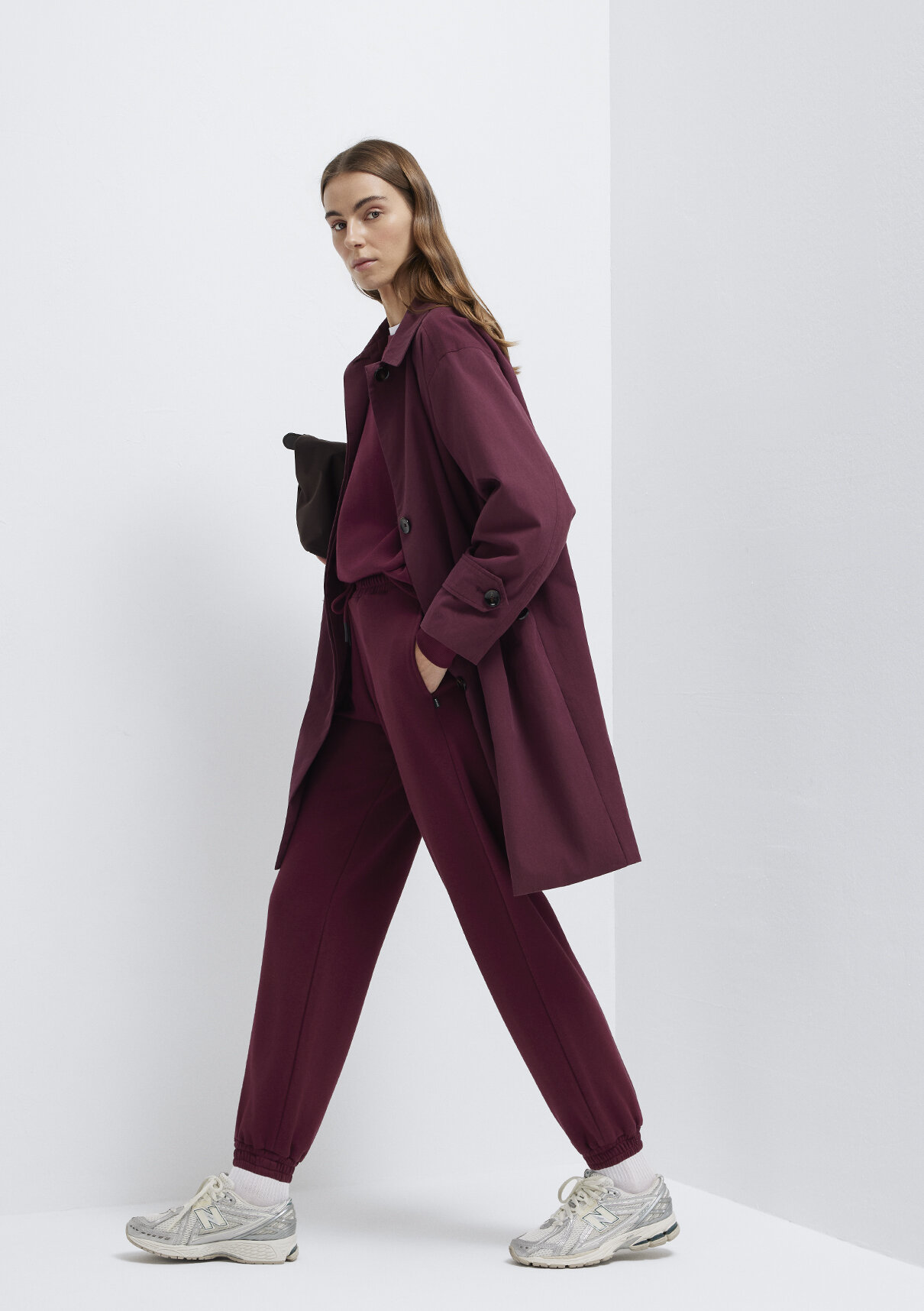 Mavi Bordo Basic Eşofman Altı görsel 3