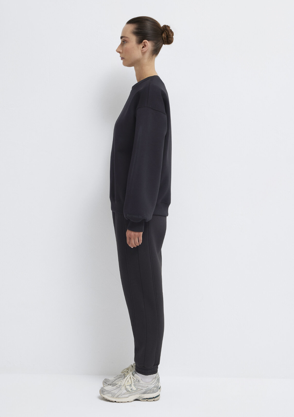 Mavi Bisiklet Yaka Siyah Basic Sweatshirt görsel 5