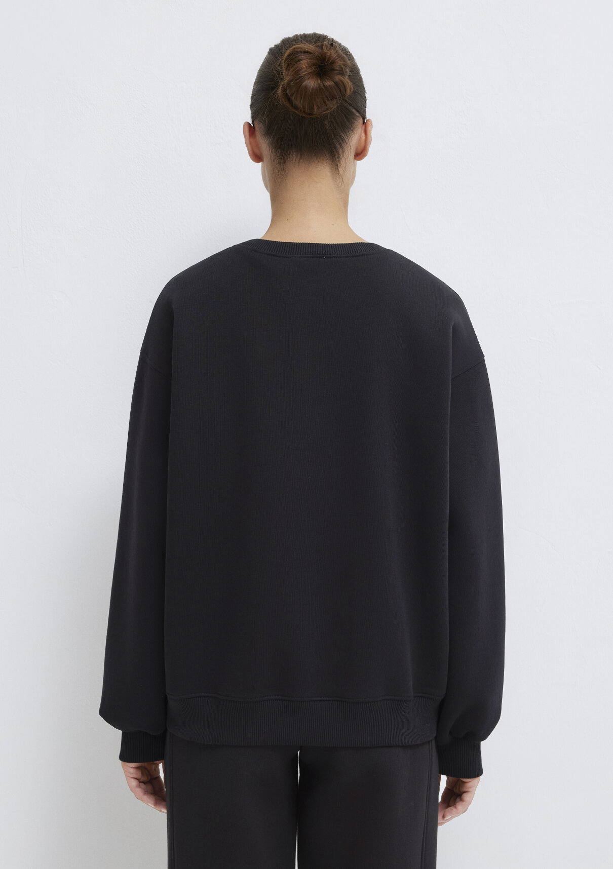 Mavi Bisiklet Yaka Siyah Basic Sweatshirt görsel 6