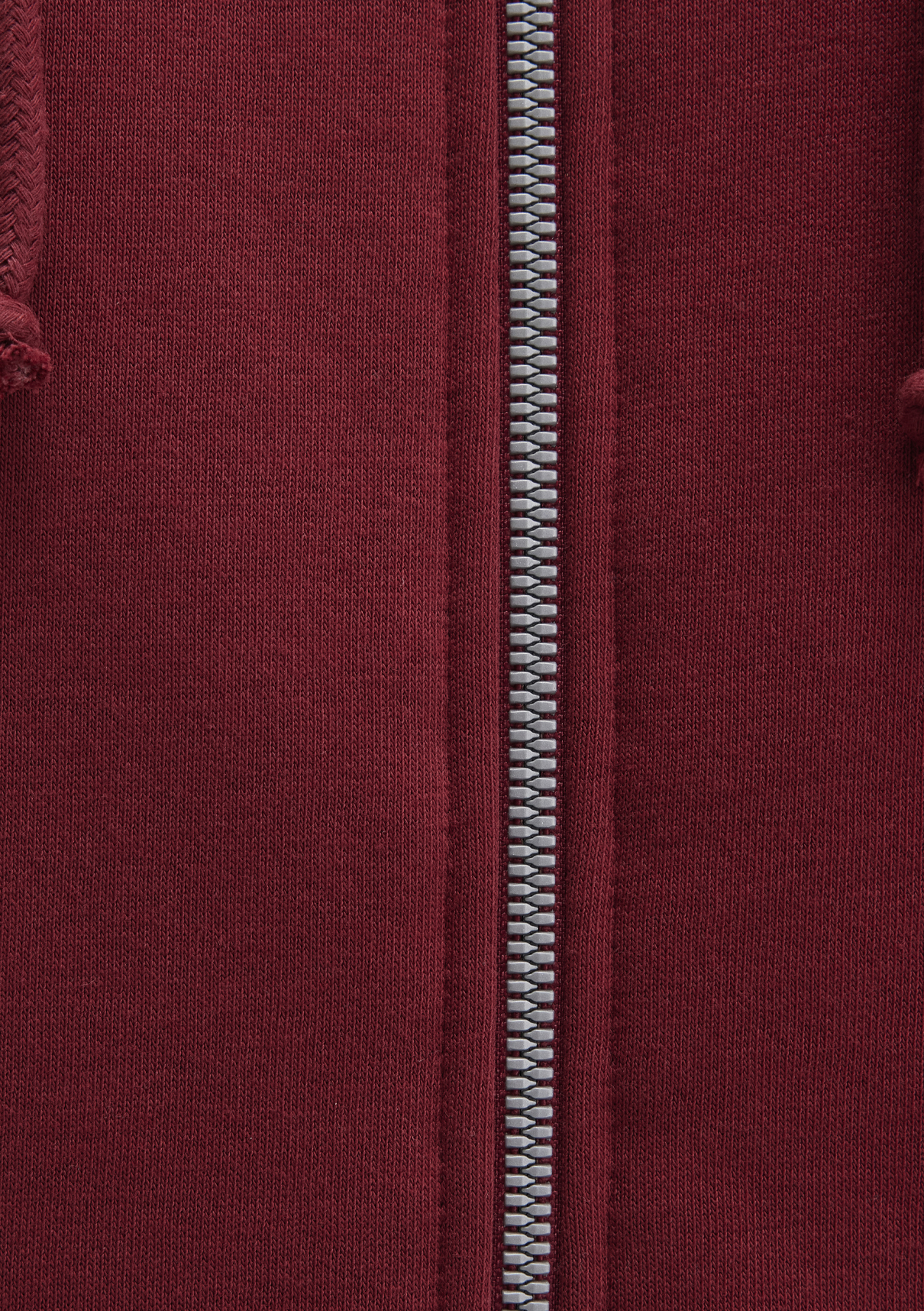 Mavi Kapüşonlu Fermuarlı Bordo Sweatshirt görsel 7