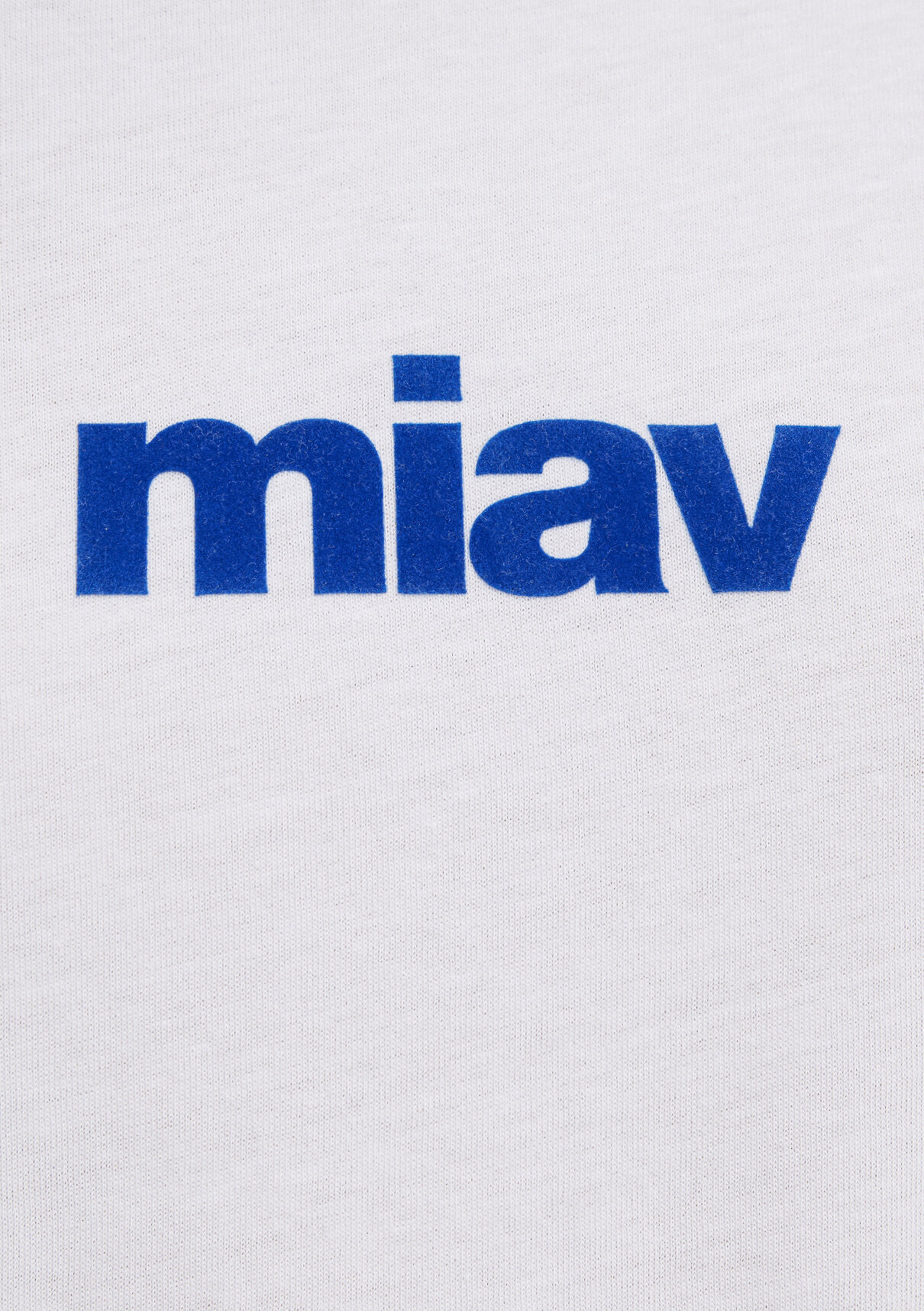 Mavi Miav Baskılı Beyaz Tişört görsel 7