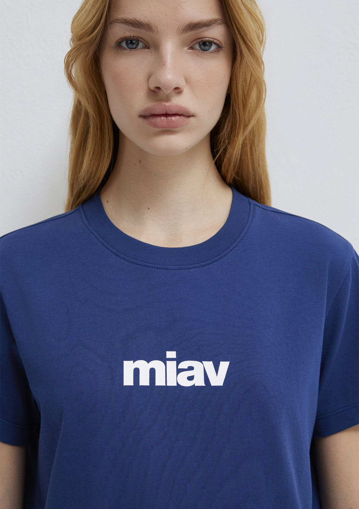 Mavi Miav Baskılı Mavi Tişört görsel 6