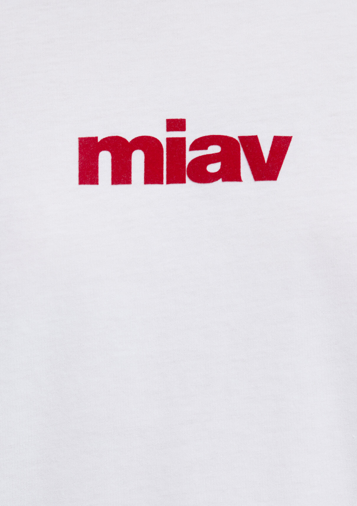 Mavi Kırmızı Miav Baskılı Beyaz Tişört görsel 8