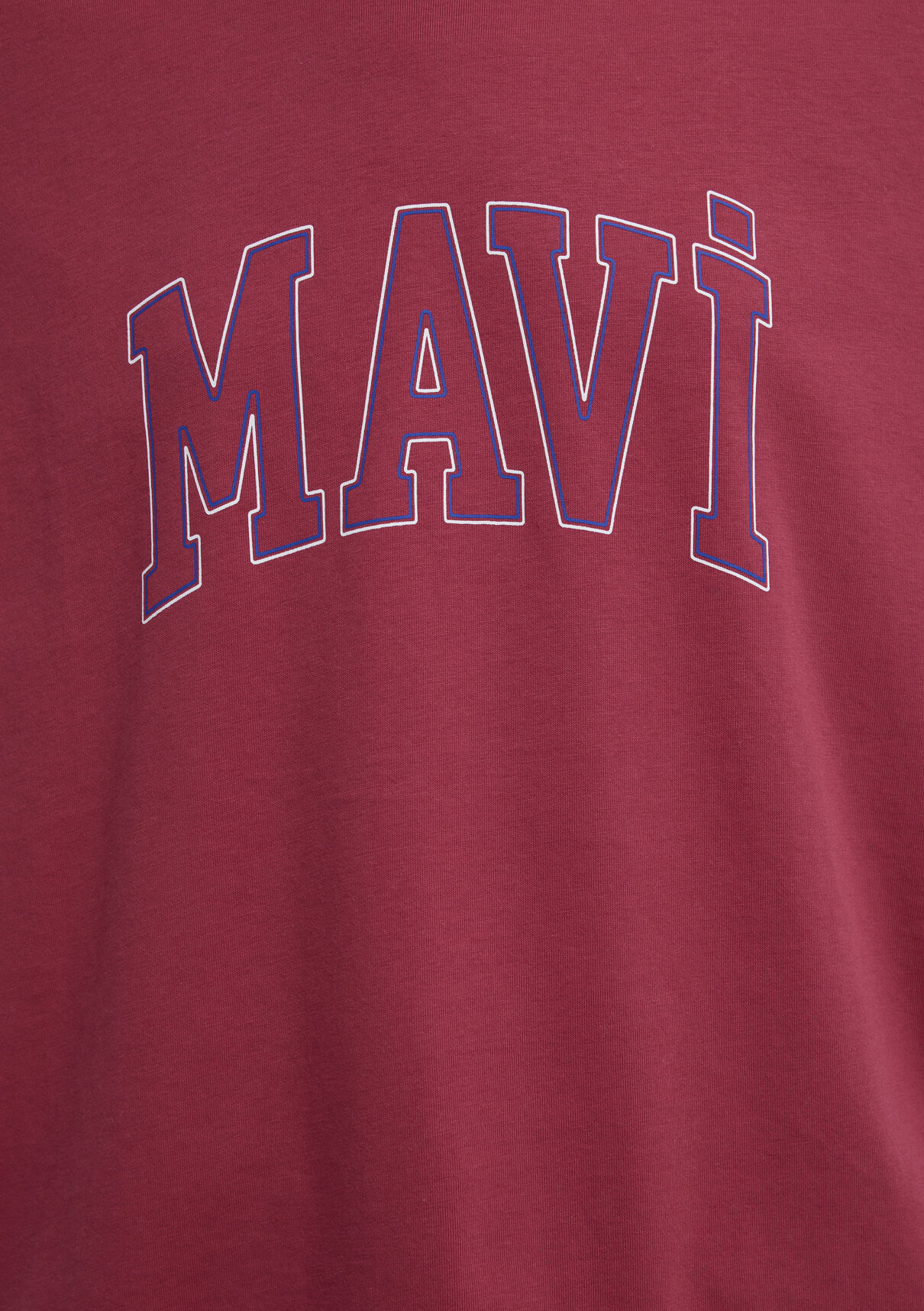 Mavi Logo Baskılı Pembe Tişört görsel 7