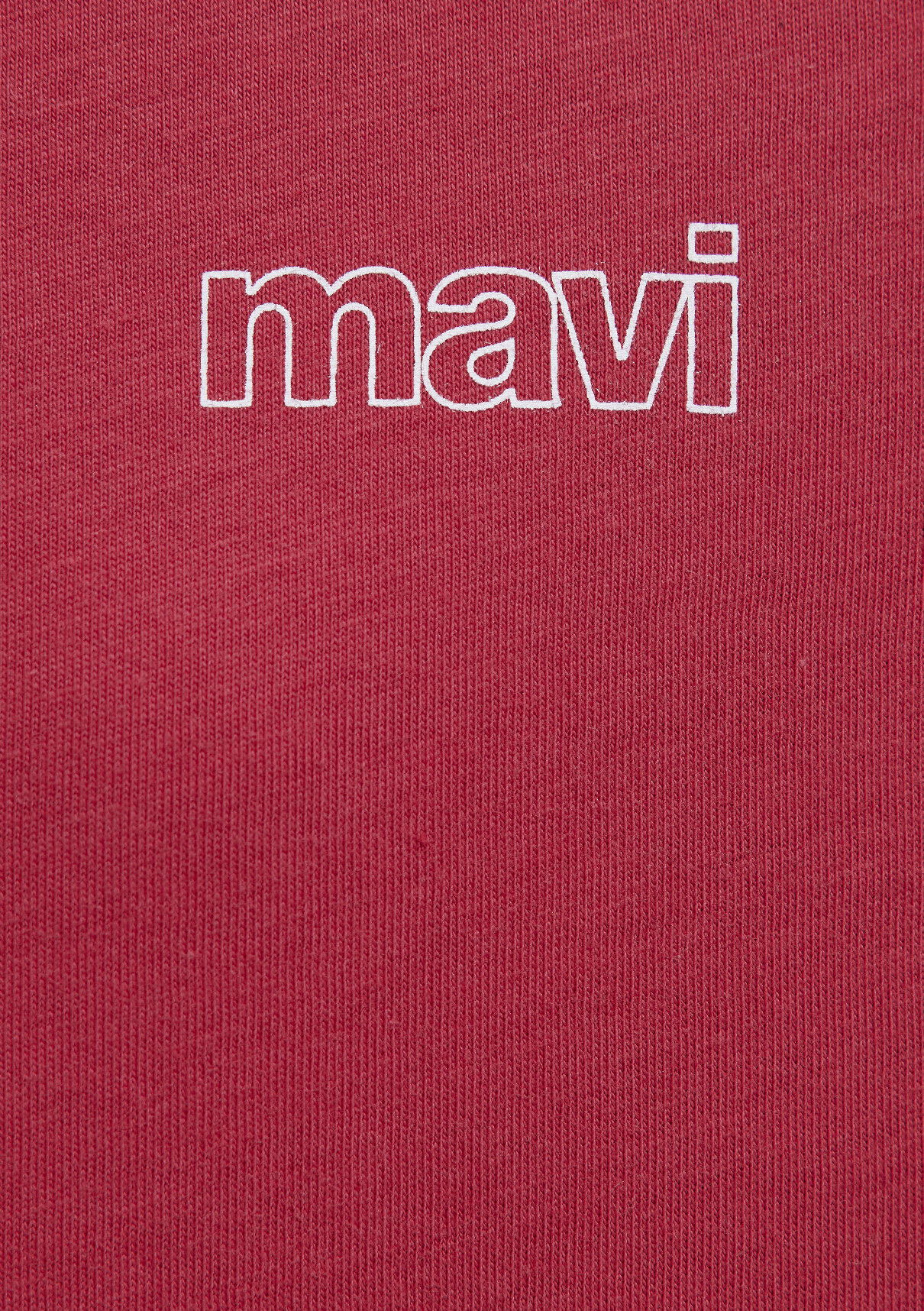 Mavi Logo Baskılı Kırmızı Tişört görsel 8