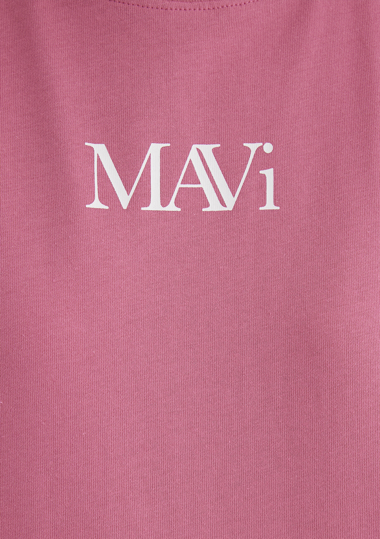 Mavi Logo Baskılı Pembe Tişört görsel 6
